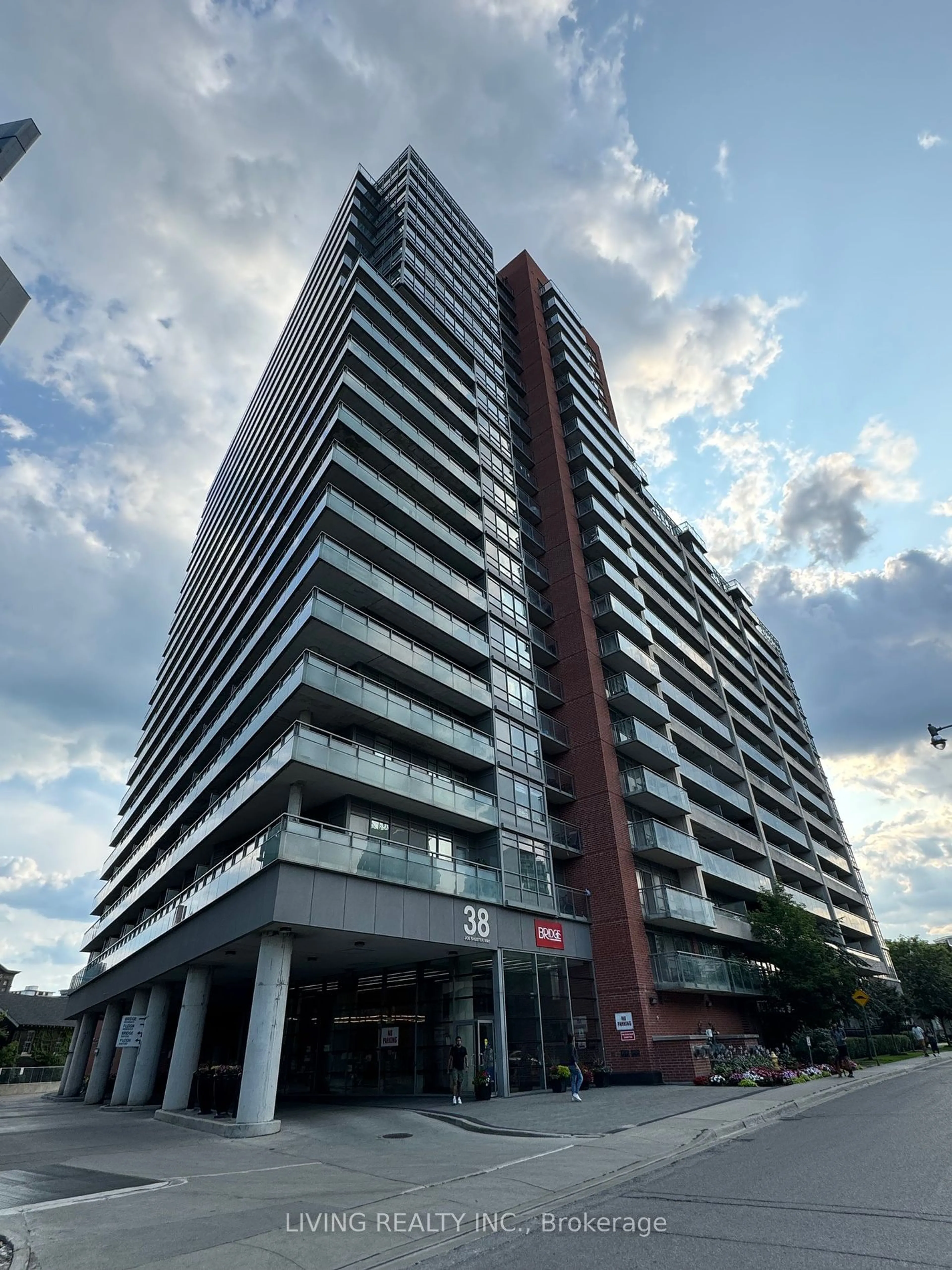 A pic from exterior of the house or condo, the front or back of building for 38 Joe Shuster Way #2102, Toronto Ontario M6K 0A5