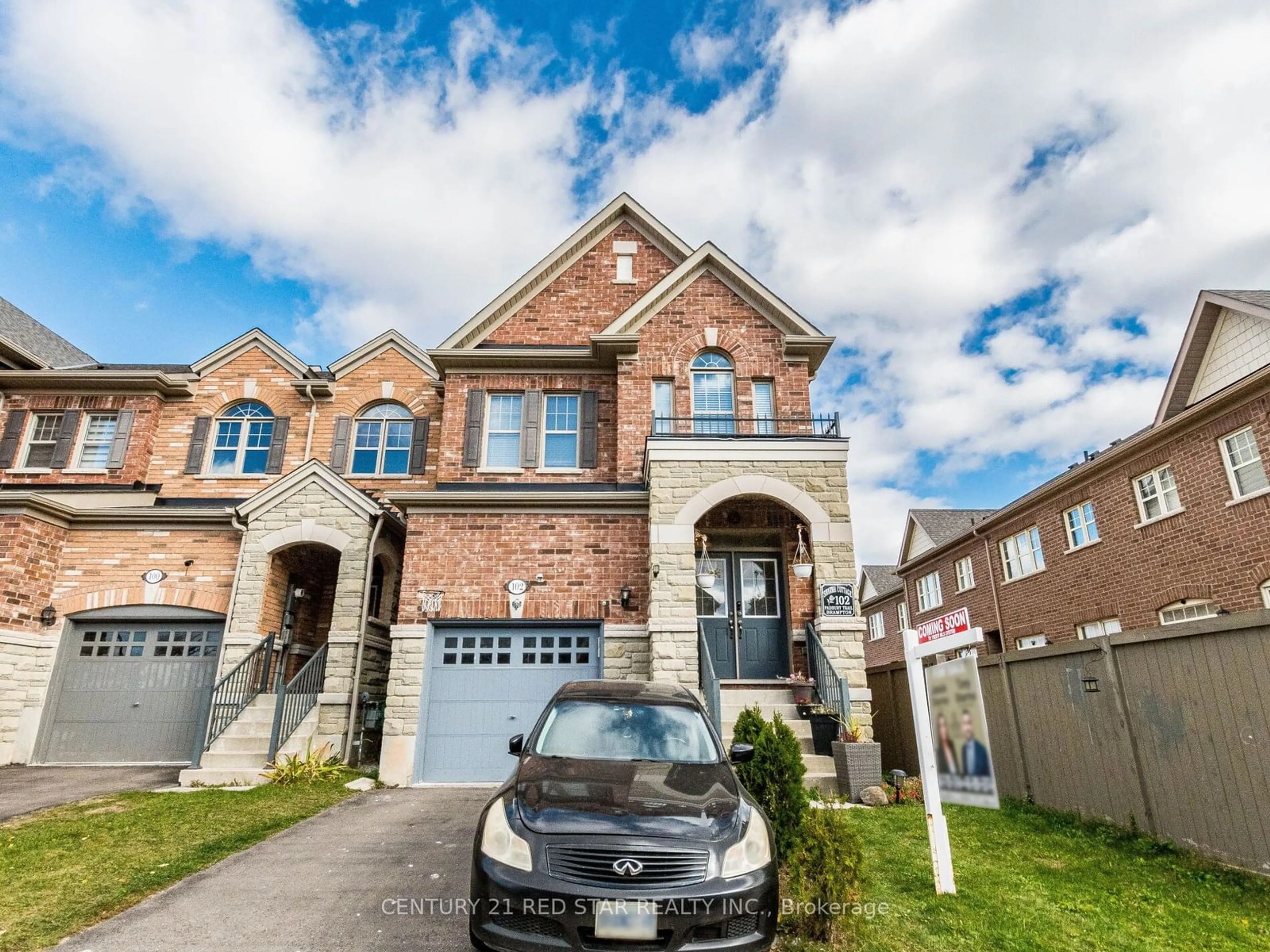 Home with brick exterior material for 102 Padbury Tr, Brampton Ontario L7A 4V4