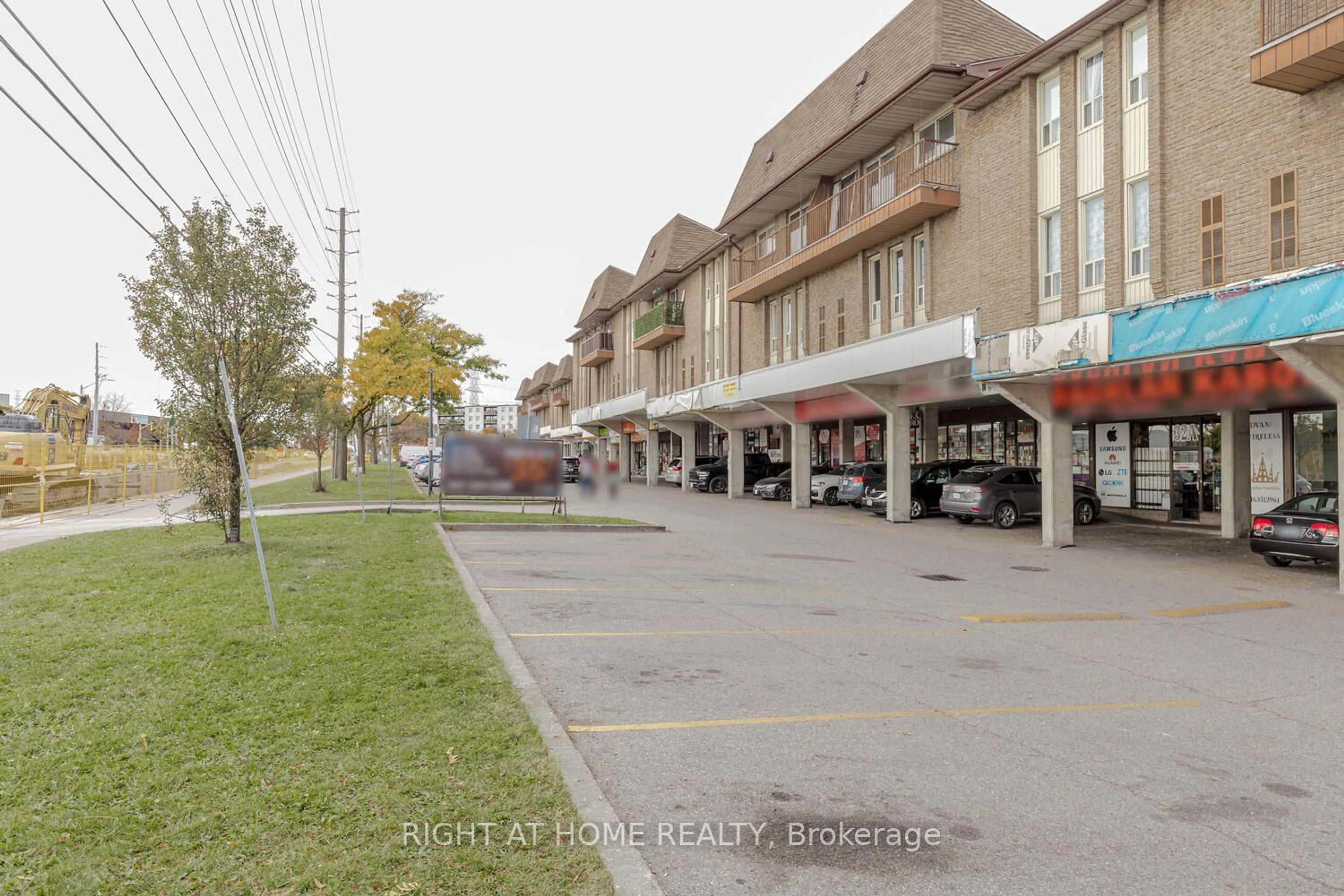 A pic from exterior of the house or condo, the street view for 28 Rexdale Blvd #47, Toronto Ontario M9W 5Z3