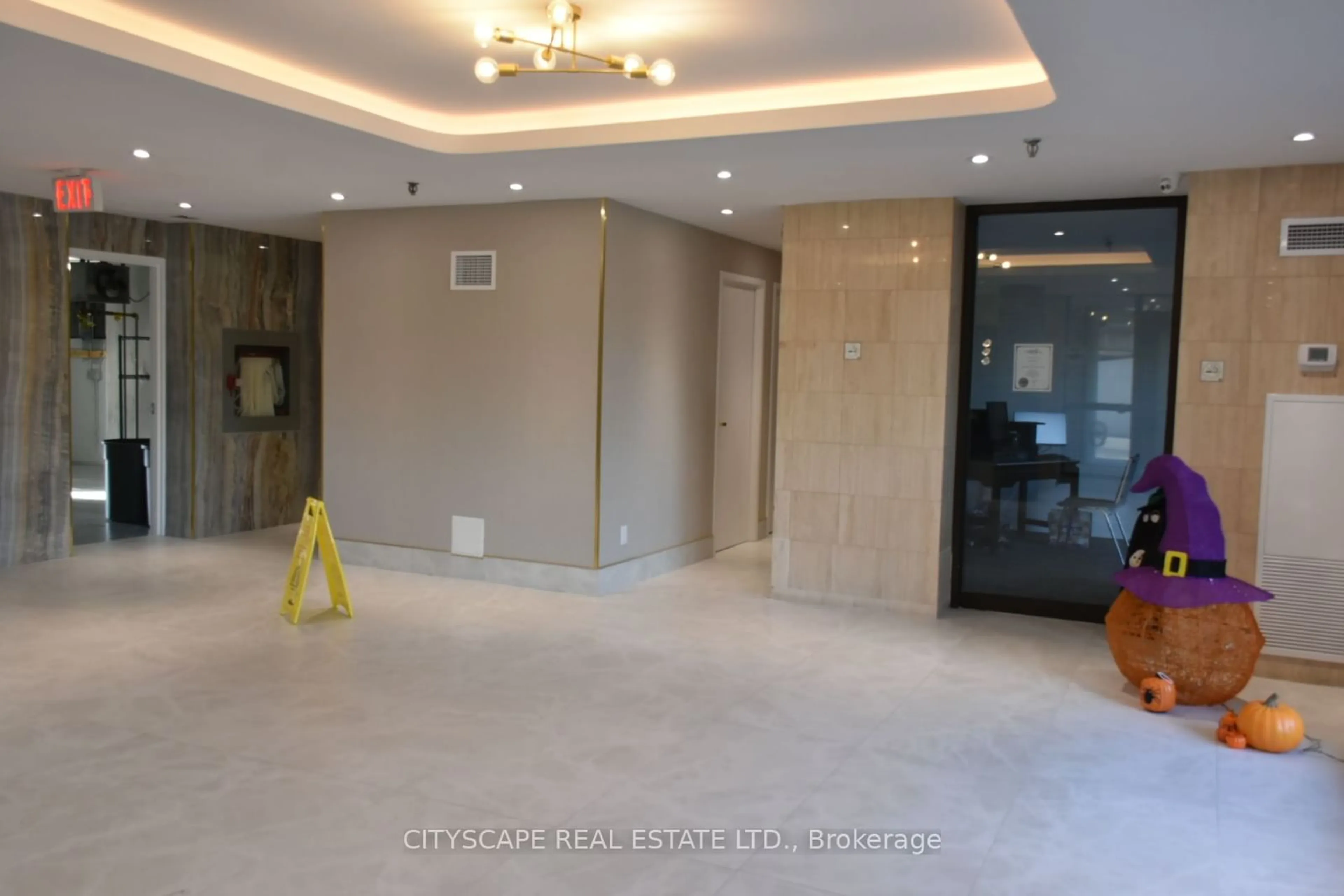 Indoor foyer, cement floor for 3845 Lakeshore Blvd #1201, Toronto Ontario M8W 4Y3