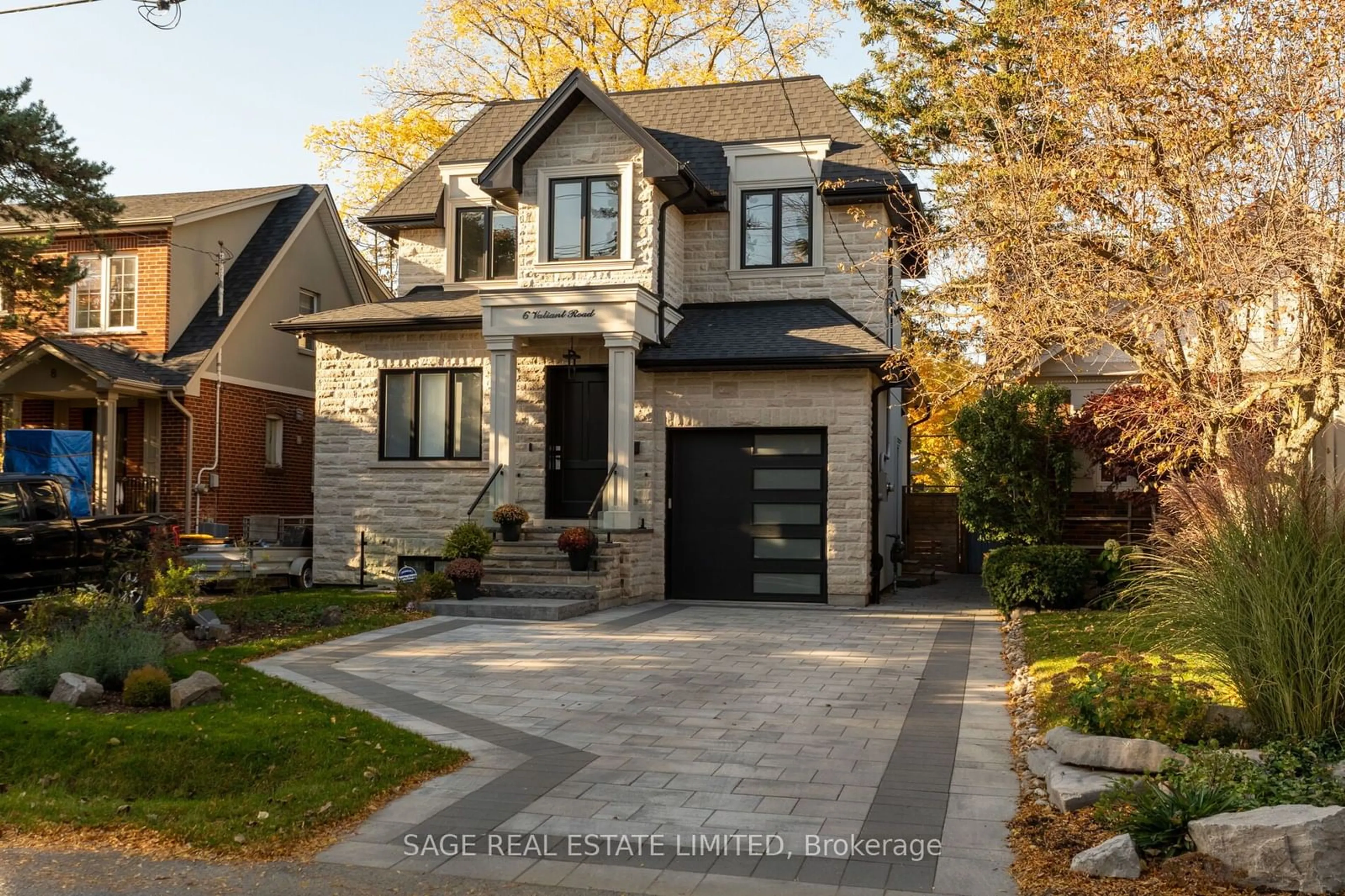 Frontside or backside of a home, the street view for 6 Valiant Rd, Toronto Ontario M8X 1P4