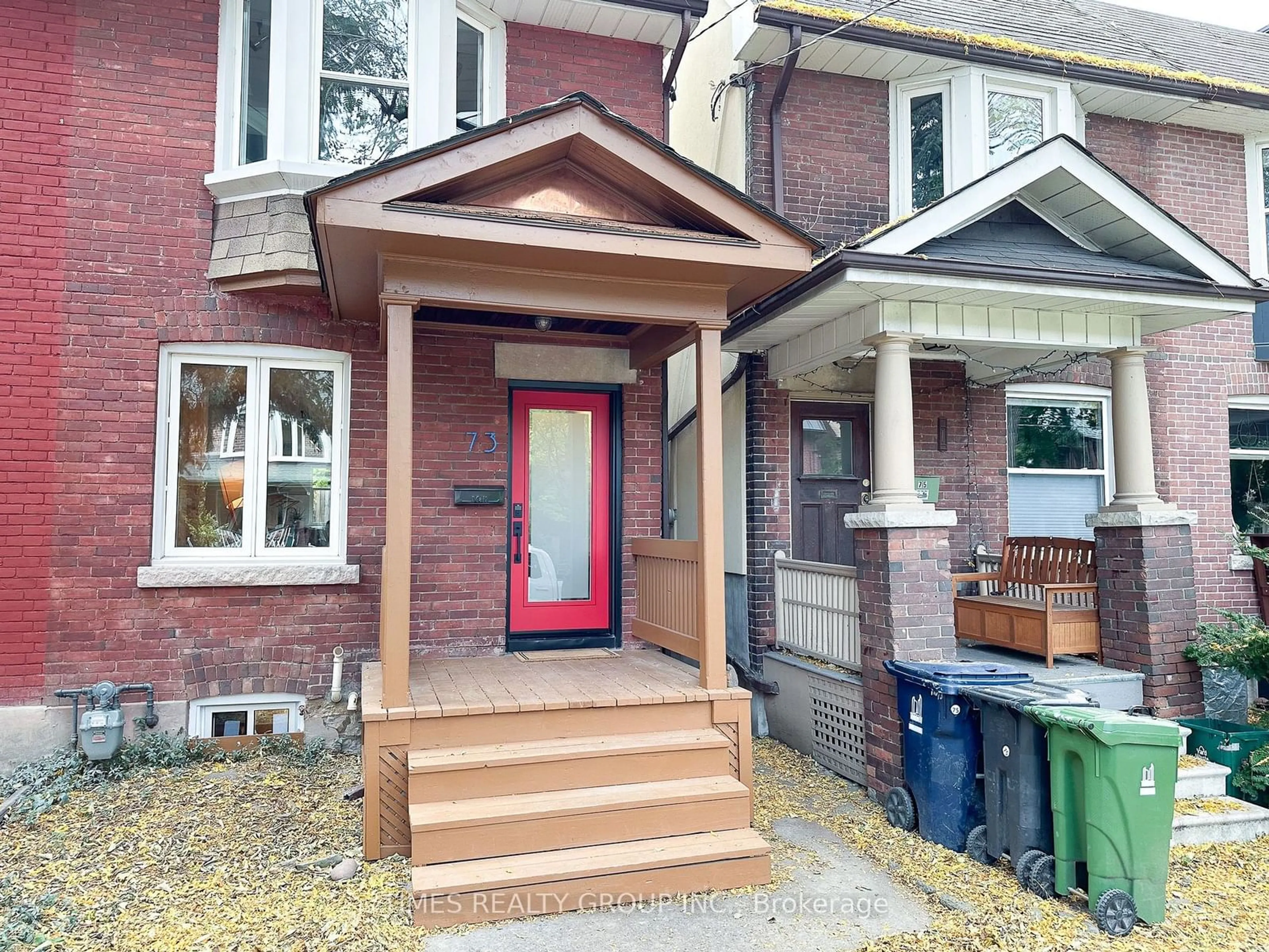 Home with brick exterior material for 73 Pendrith St, Toronto Ontario M6G 1R8