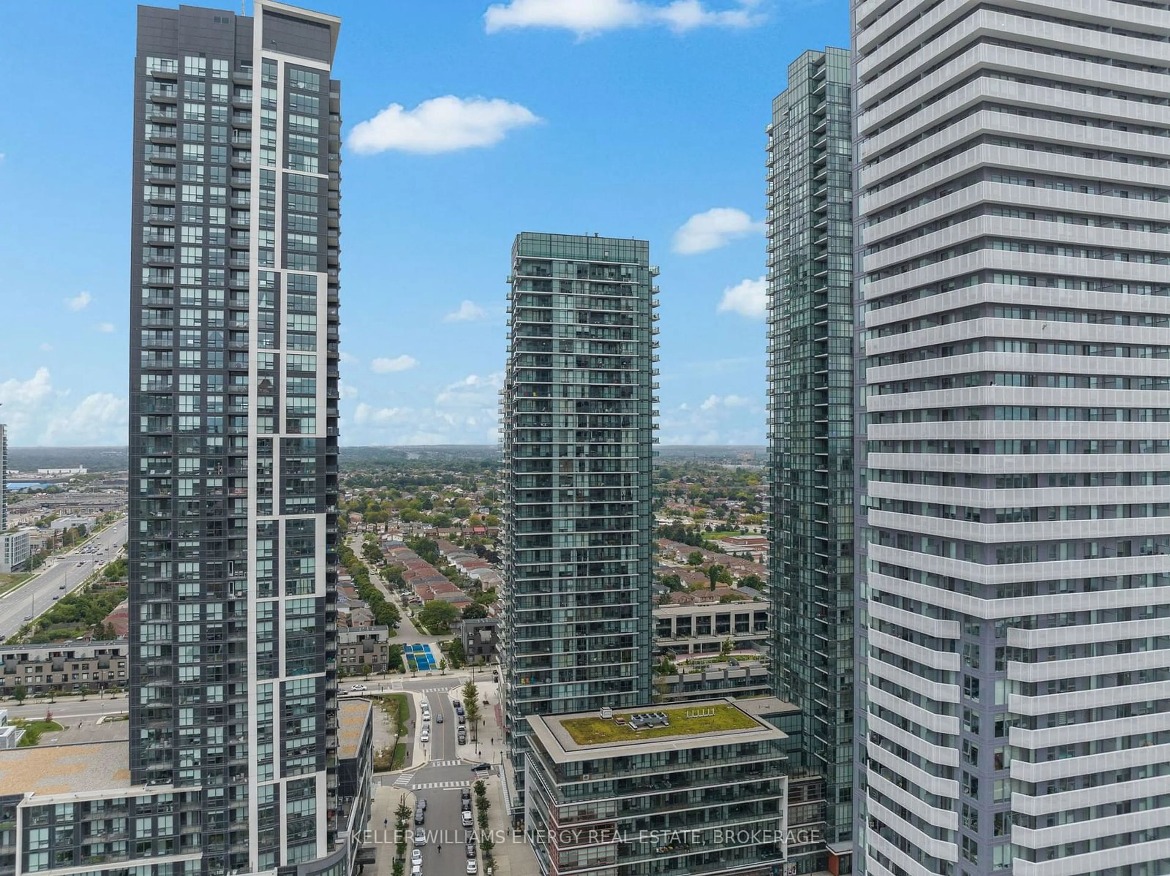 A pic from exterior of the house or condo, the view of city buildings for 4065 Brickstone Mews #3202, Mississauga Ontario L5B 0G3