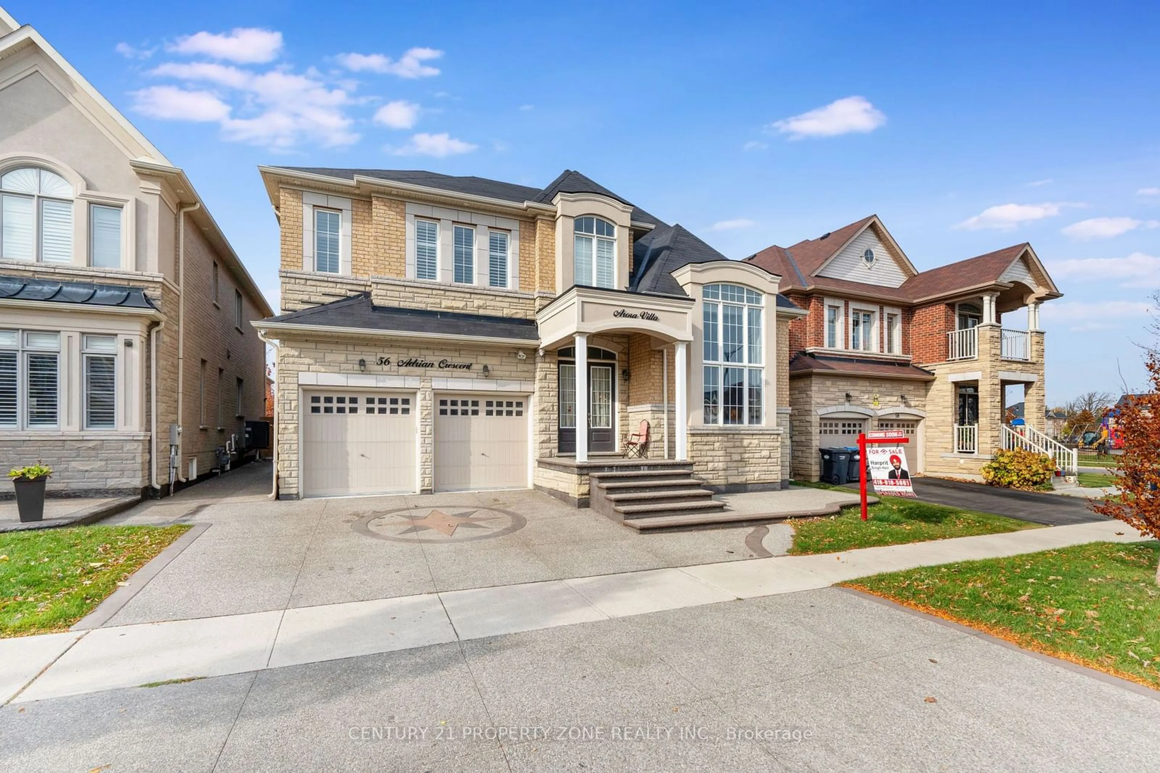 Frontside or backside of a home, the street view for 56 Adrian Cres, Brampton Ontario L6X 5M5