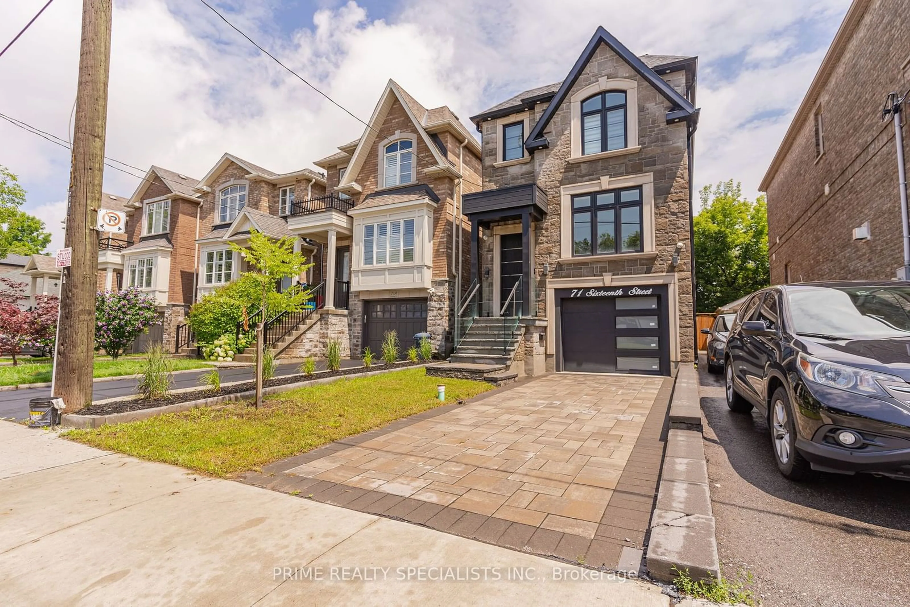 Frontside or backside of a home, the street view for 71 Sixteenth St, Toronto Ontario M8V 3J9