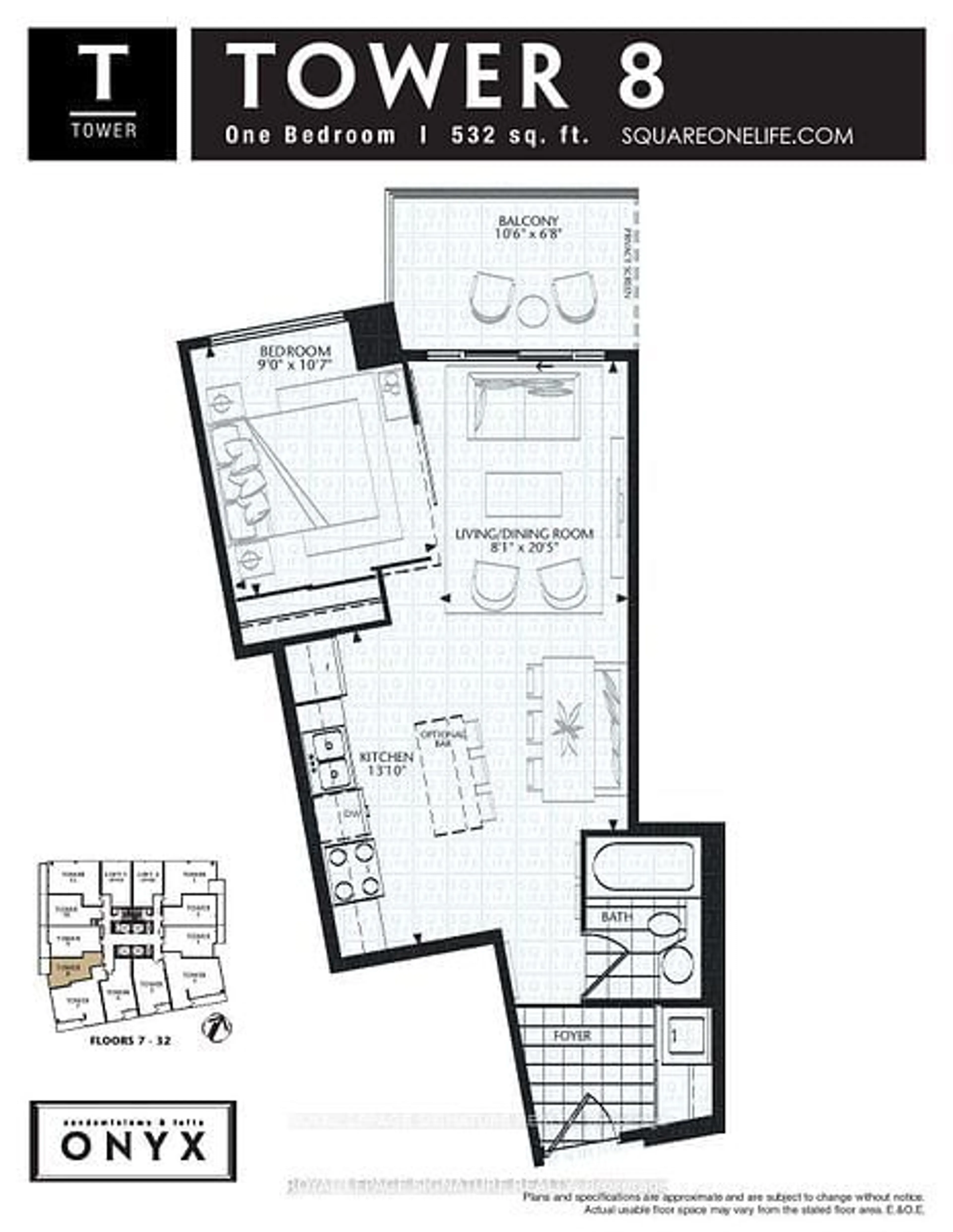 Floor plan for 223 Webb Dr #1509, Mississauga Ontario L5B 0E8