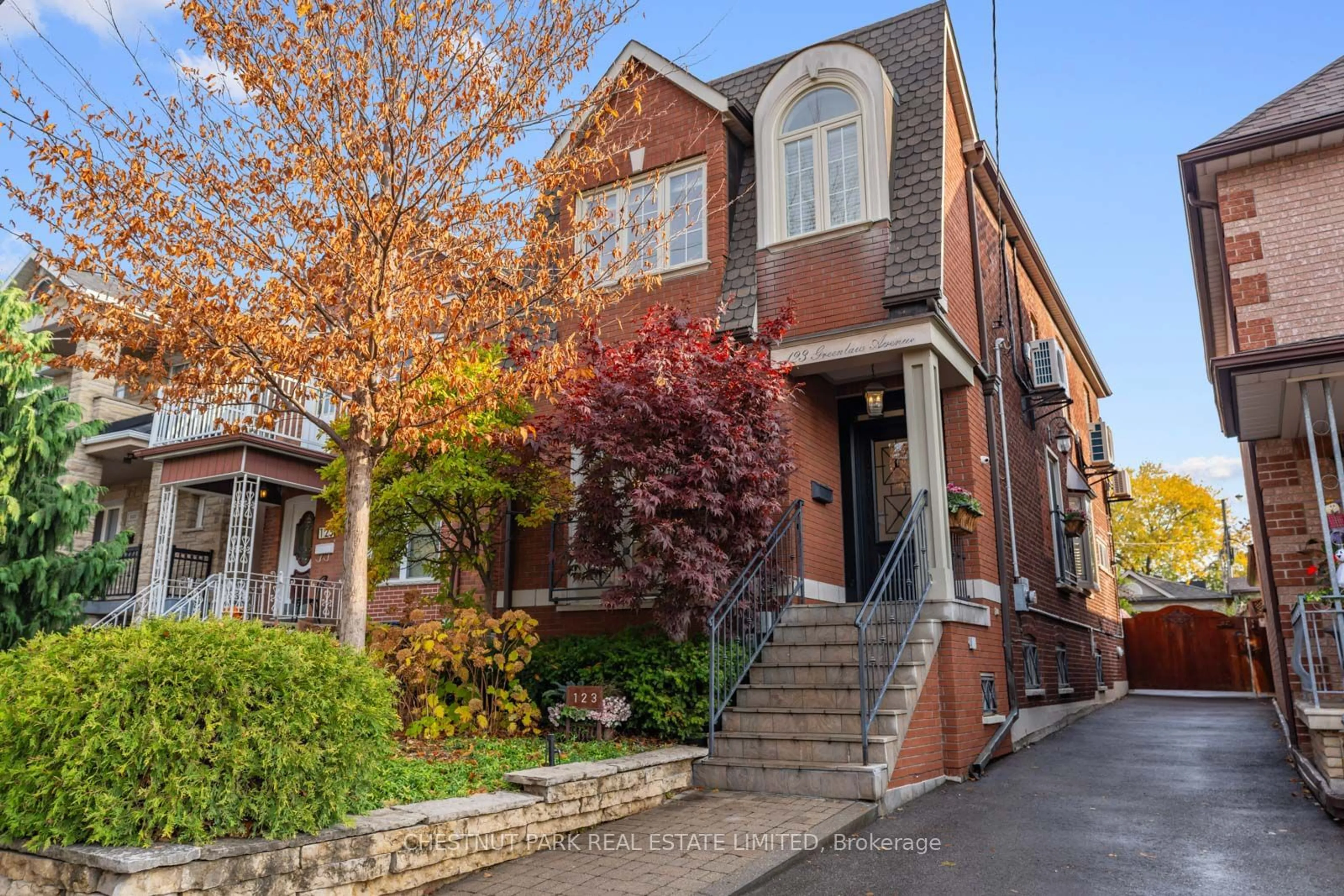 Home with brick exterior material for 123 Greenlaw Ave, Toronto Ontario M6H 3V9