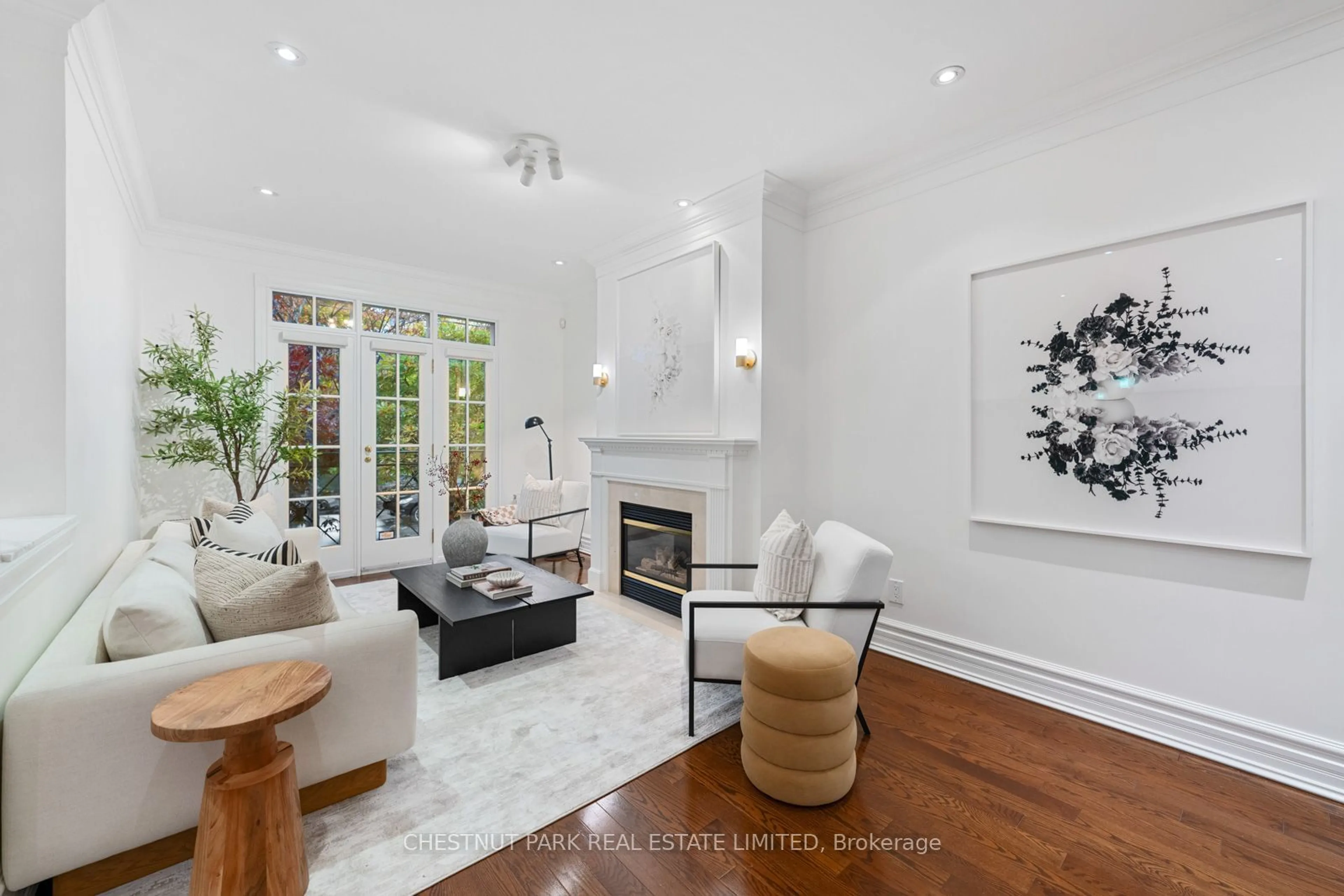 Living room, wood floors for 123 Greenlaw Ave, Toronto Ontario M6H 3V9