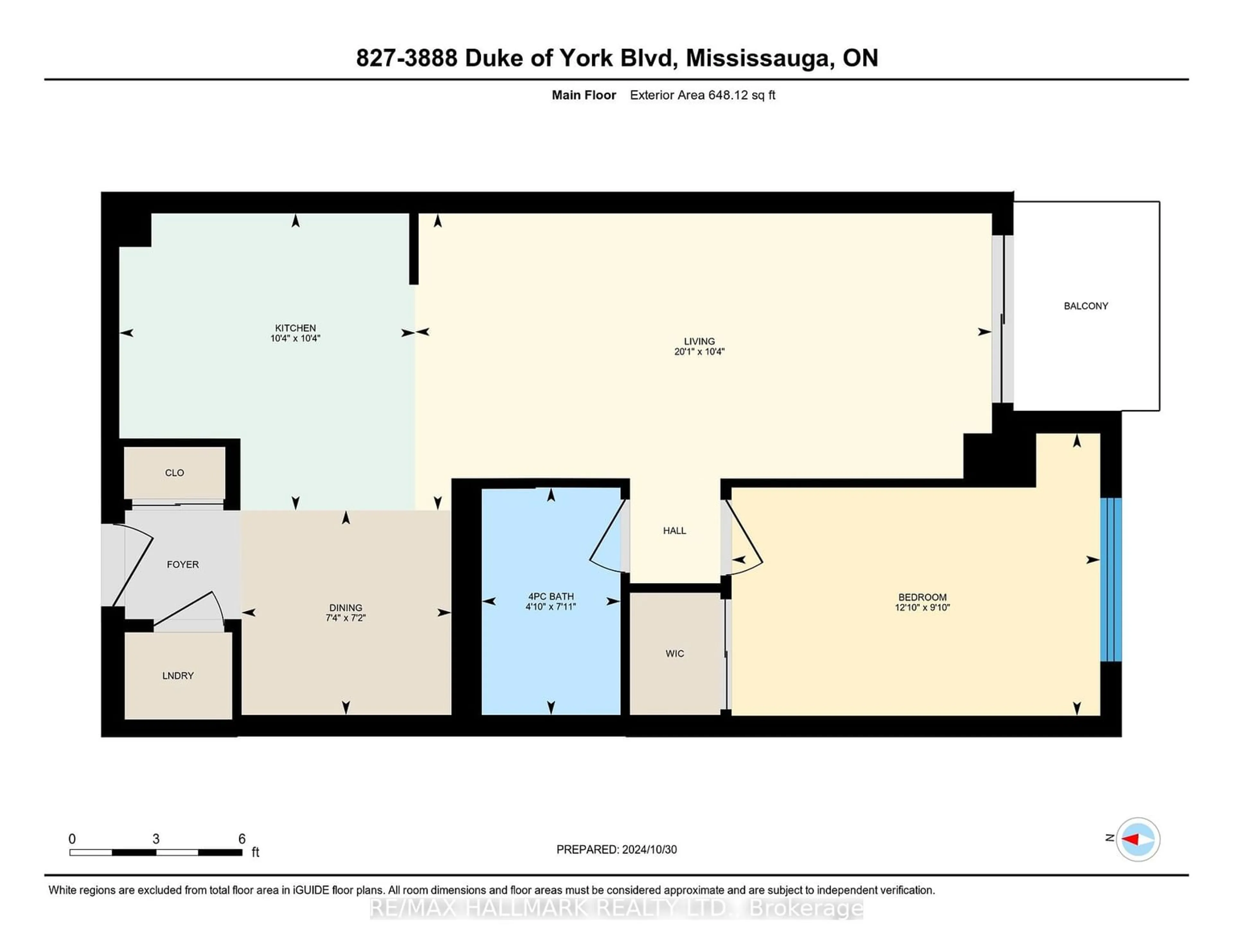 Floor plan for 3888 Duke Of York Blvd #827, Mississauga Ontario L5B 4P5