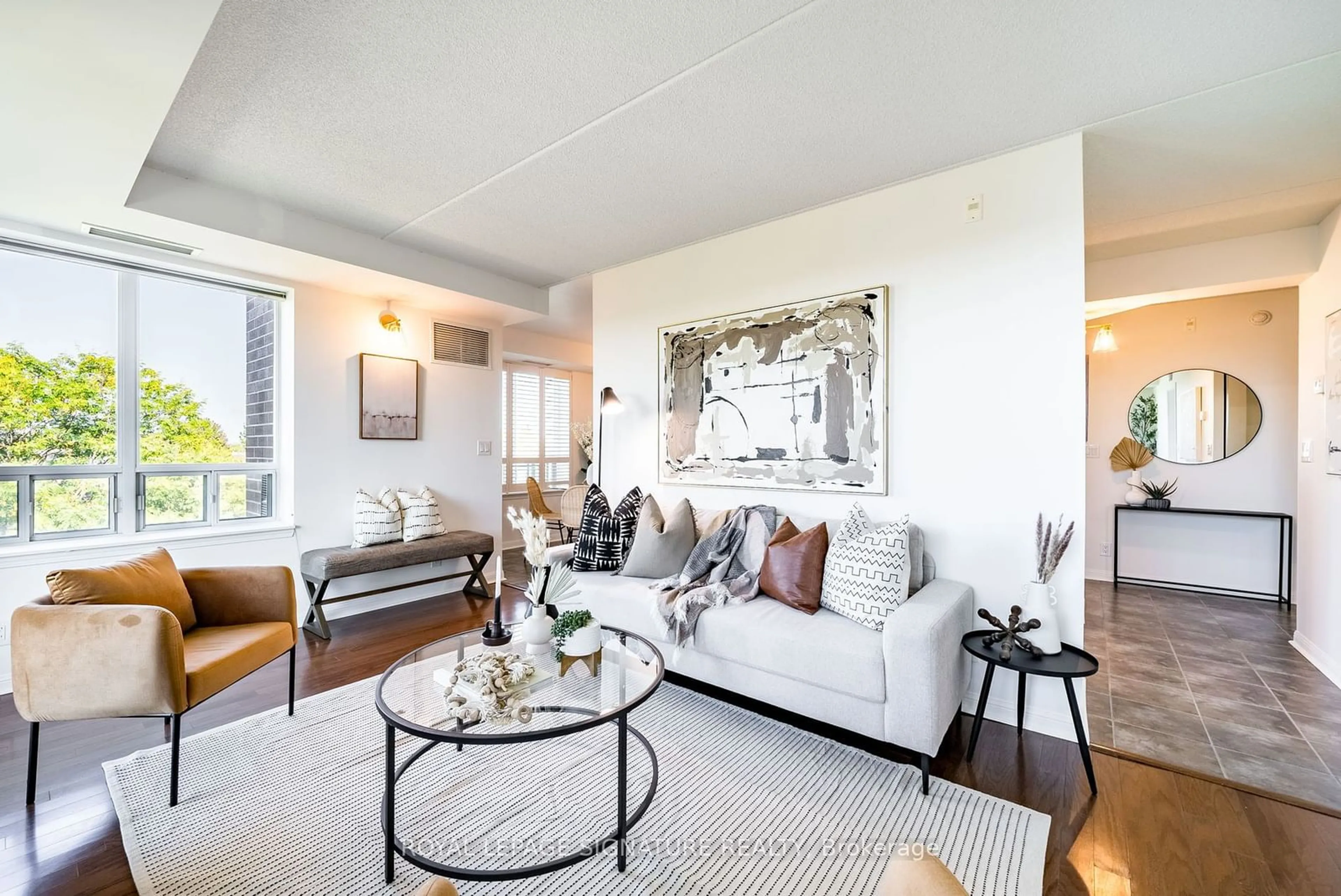 Living room, carpet floors for 65 Via Rosedale Way #304, Brampton Ontario L6R 3N8