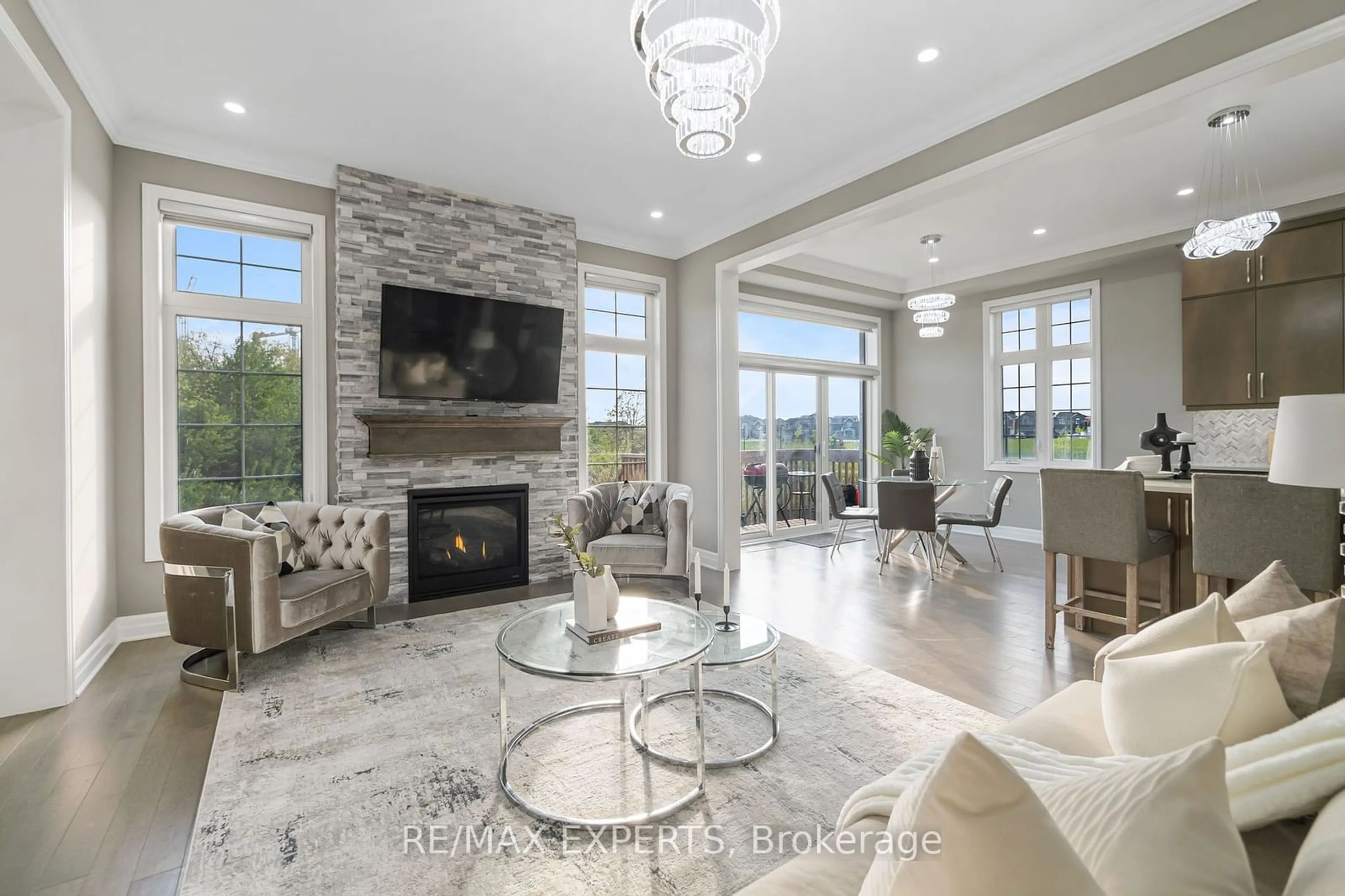 Living room, wood floors for 829 Magnolia Terr, Milton Ontario L9E 1R2