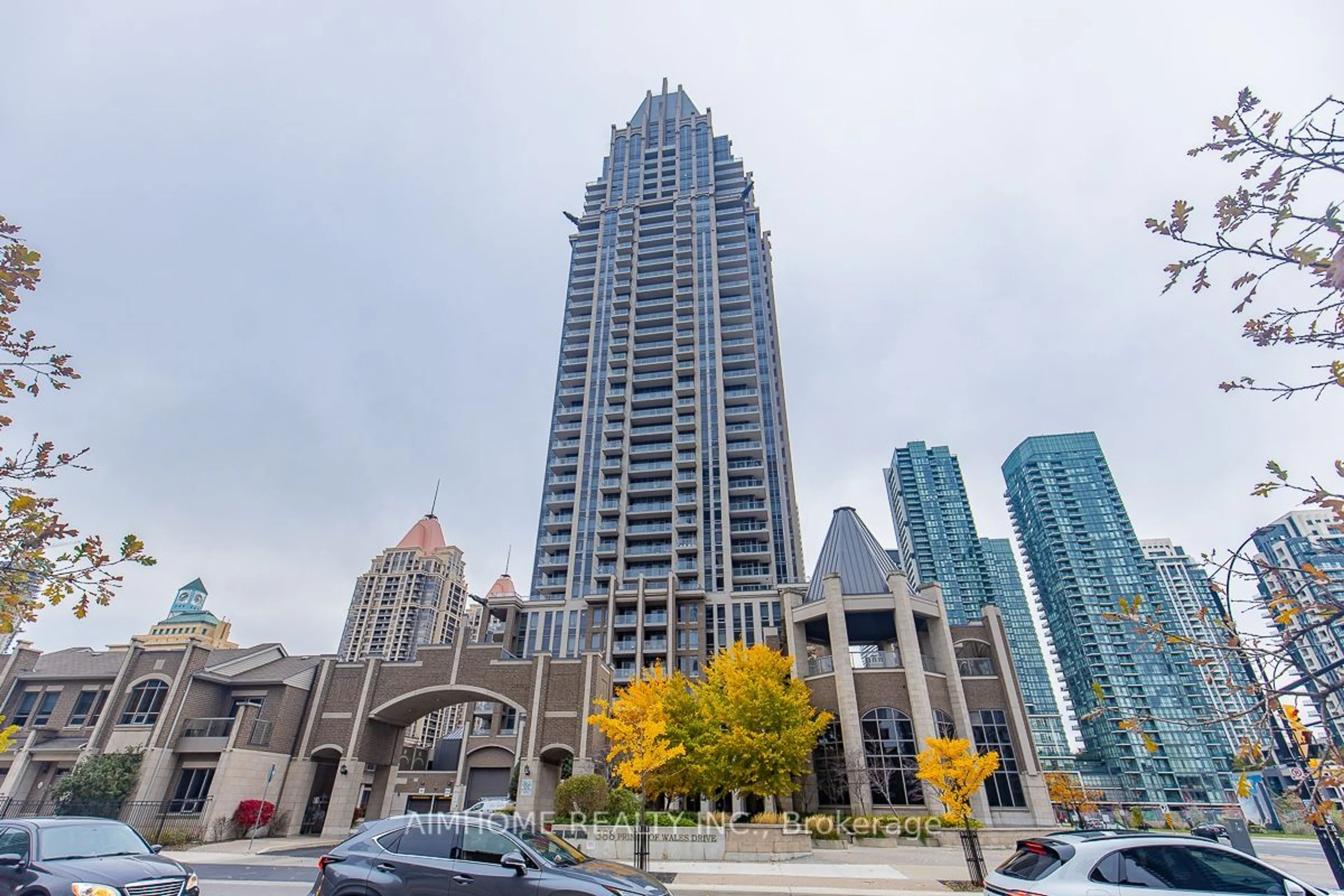 A pic from exterior of the house or condo, the view of city buildings for 388 Prince Of Wales Dr #3602, Mississauga Ontario L5B 0A1