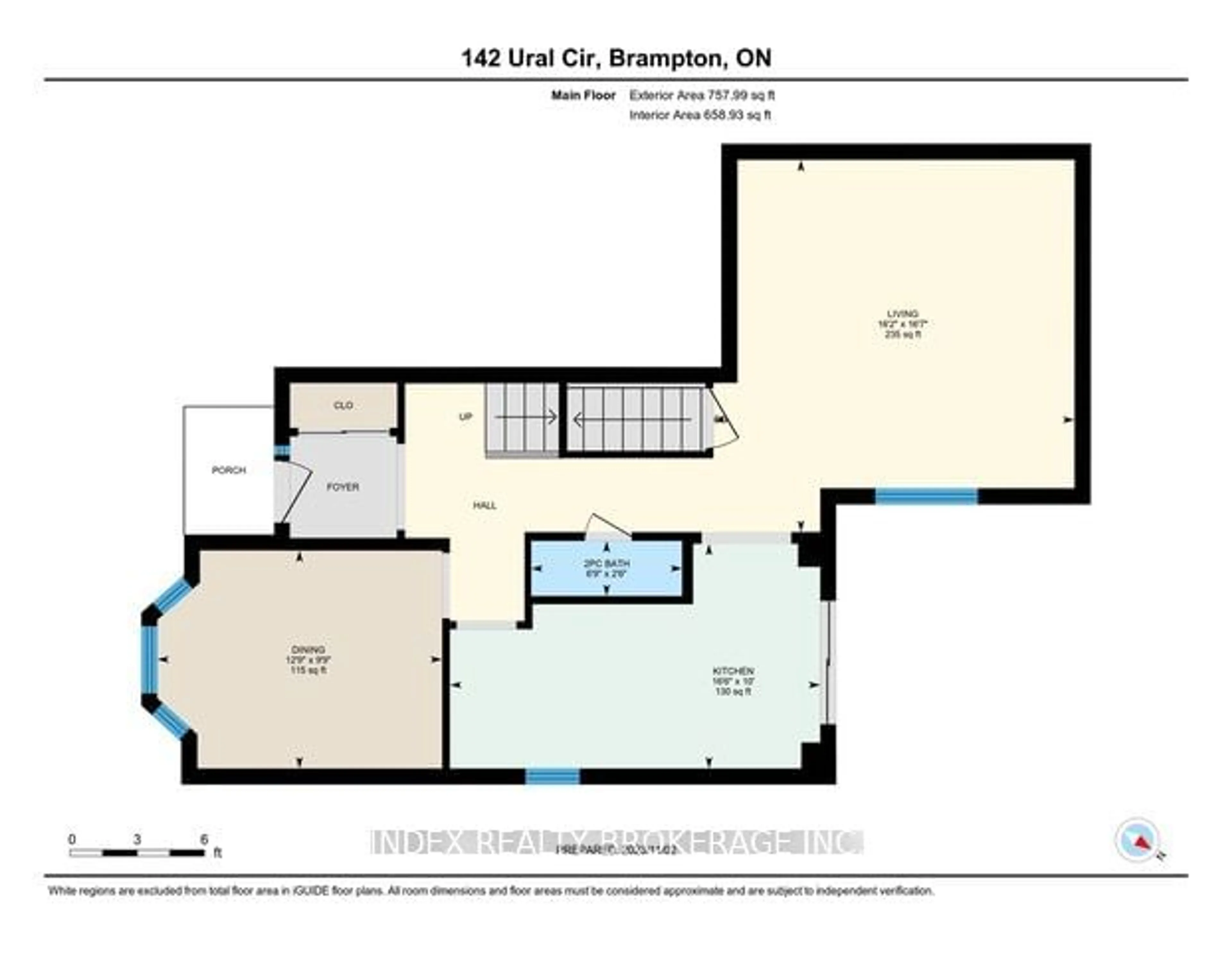 Floor plan for 142 Ural Circ, Brampton Ontario L6R 1H1