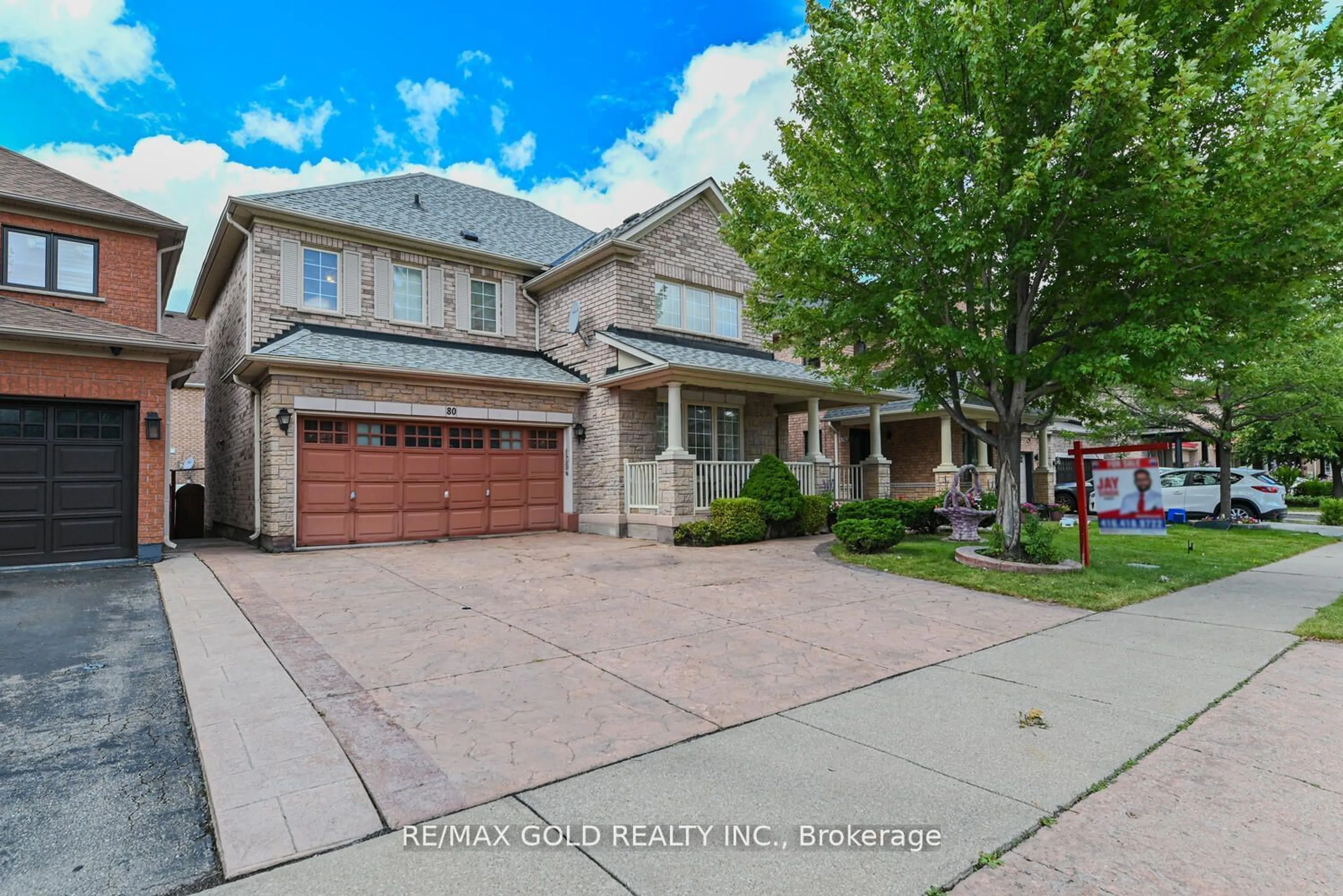 Frontside or backside of a home, the street view for 80 Octillo Blvd, Brampton Ontario L6R 2V6