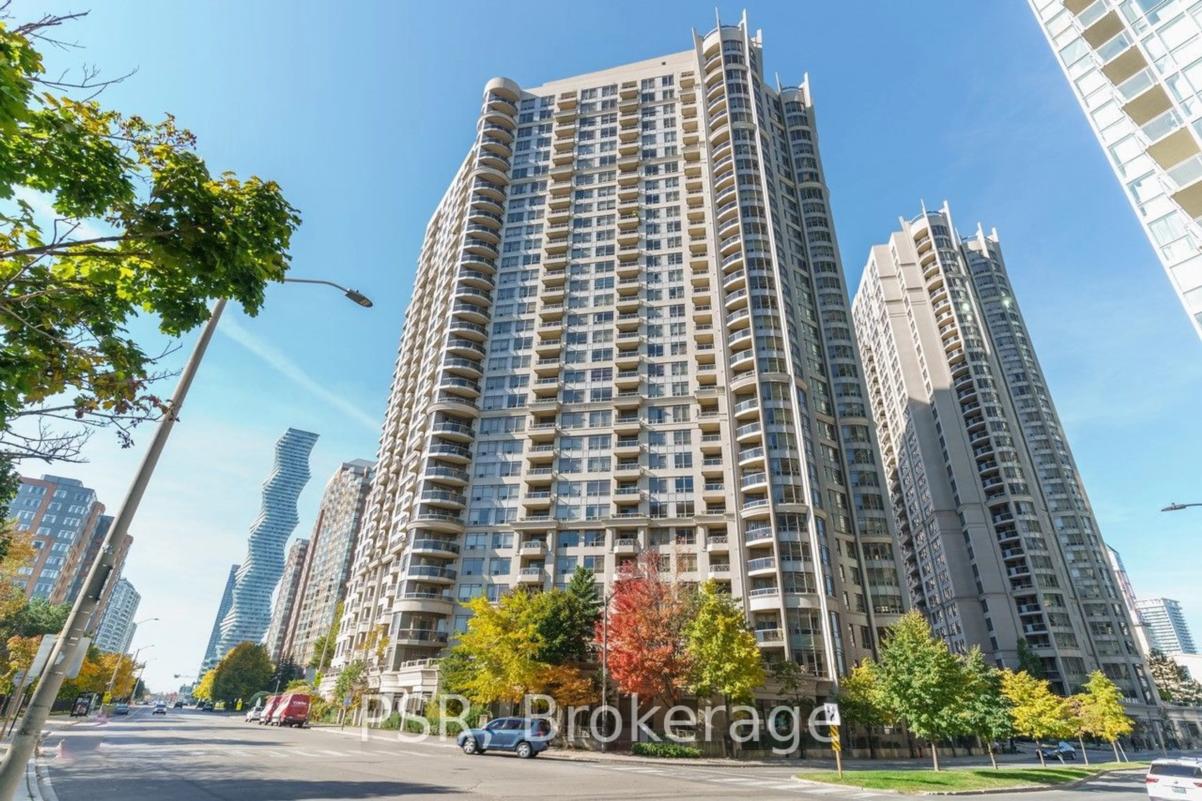 A pic from exterior of the house or condo, the street view for 3880 Duke of York Blvd #208, Mississauga Ontario L5B 4M7