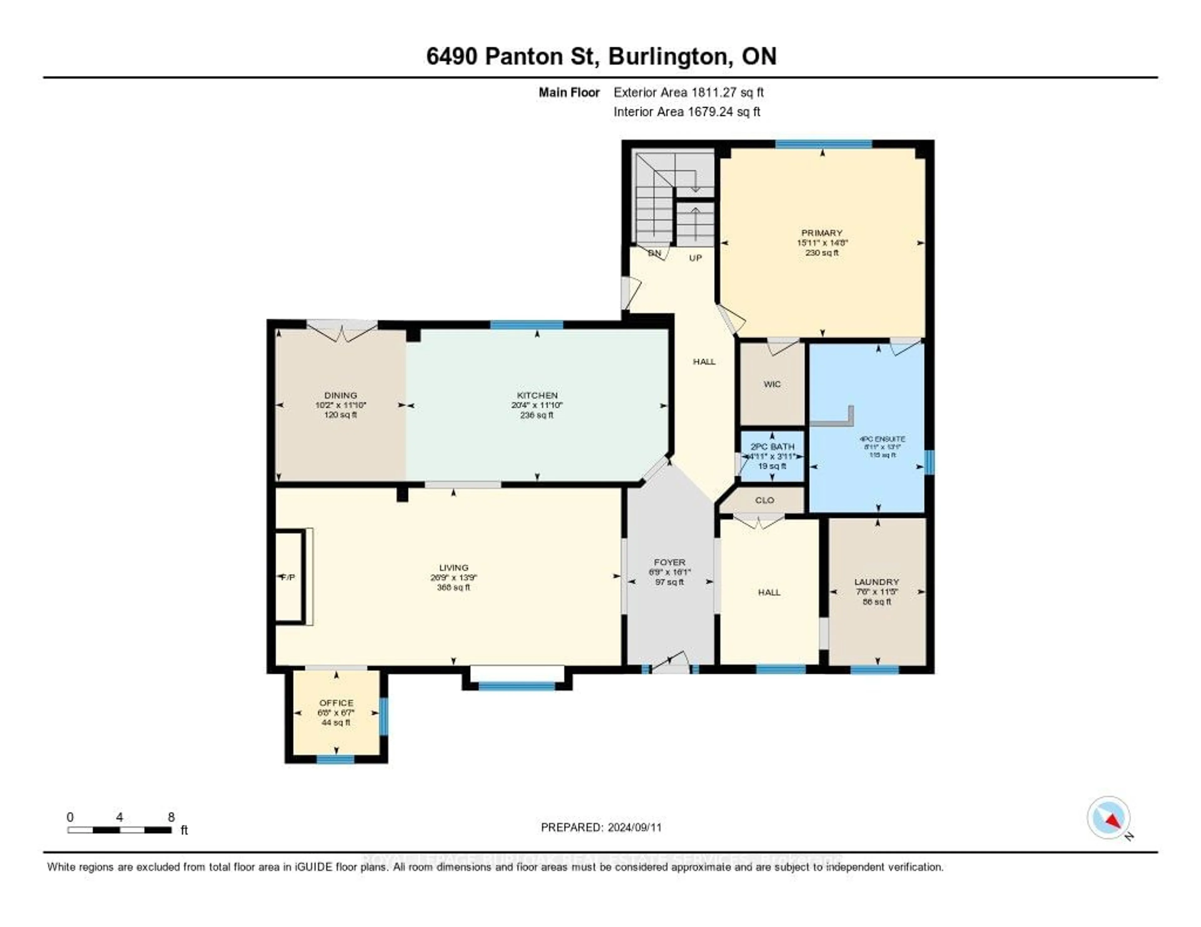 Floor plan for 6490 Panton St, Burlington Ontario L7P 0M1