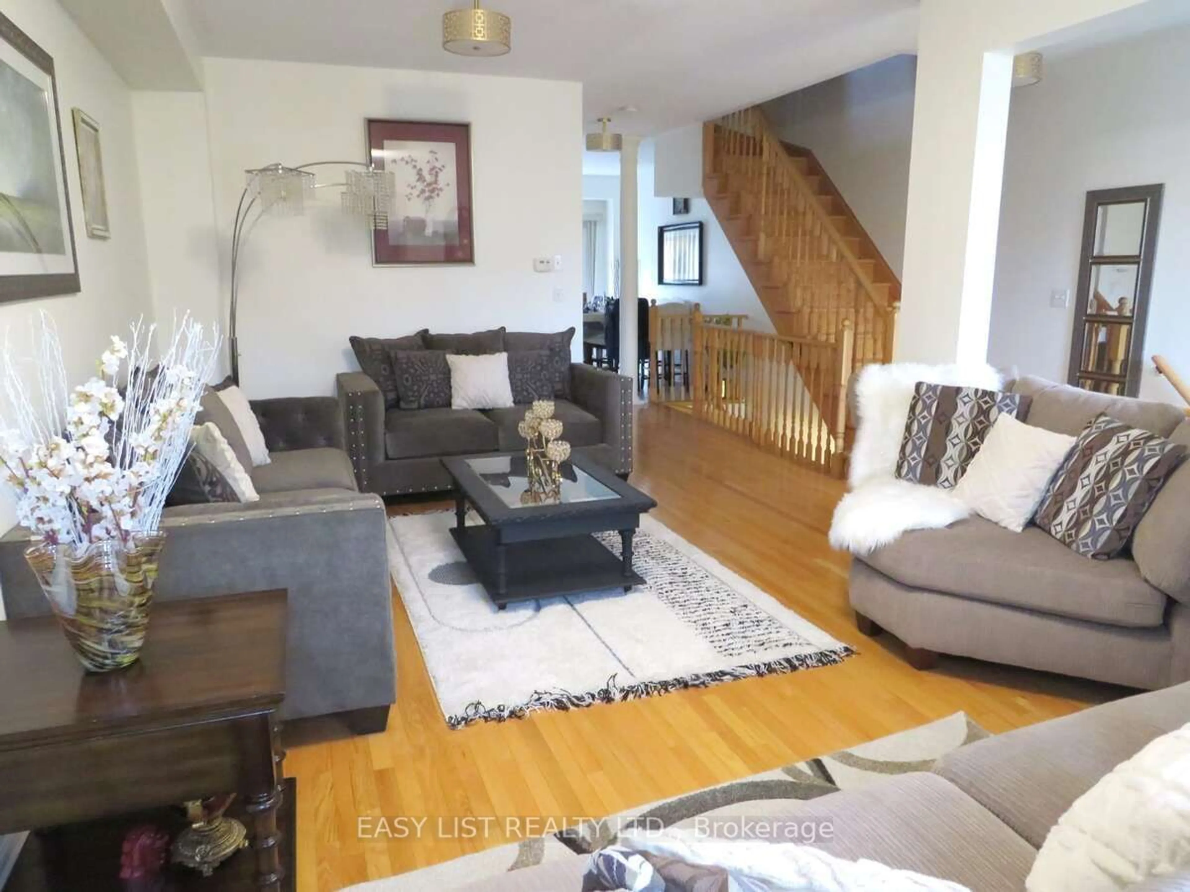 Living room, wood floors for 34 Betty Nagle St, Toronto Ontario M9M 0E2