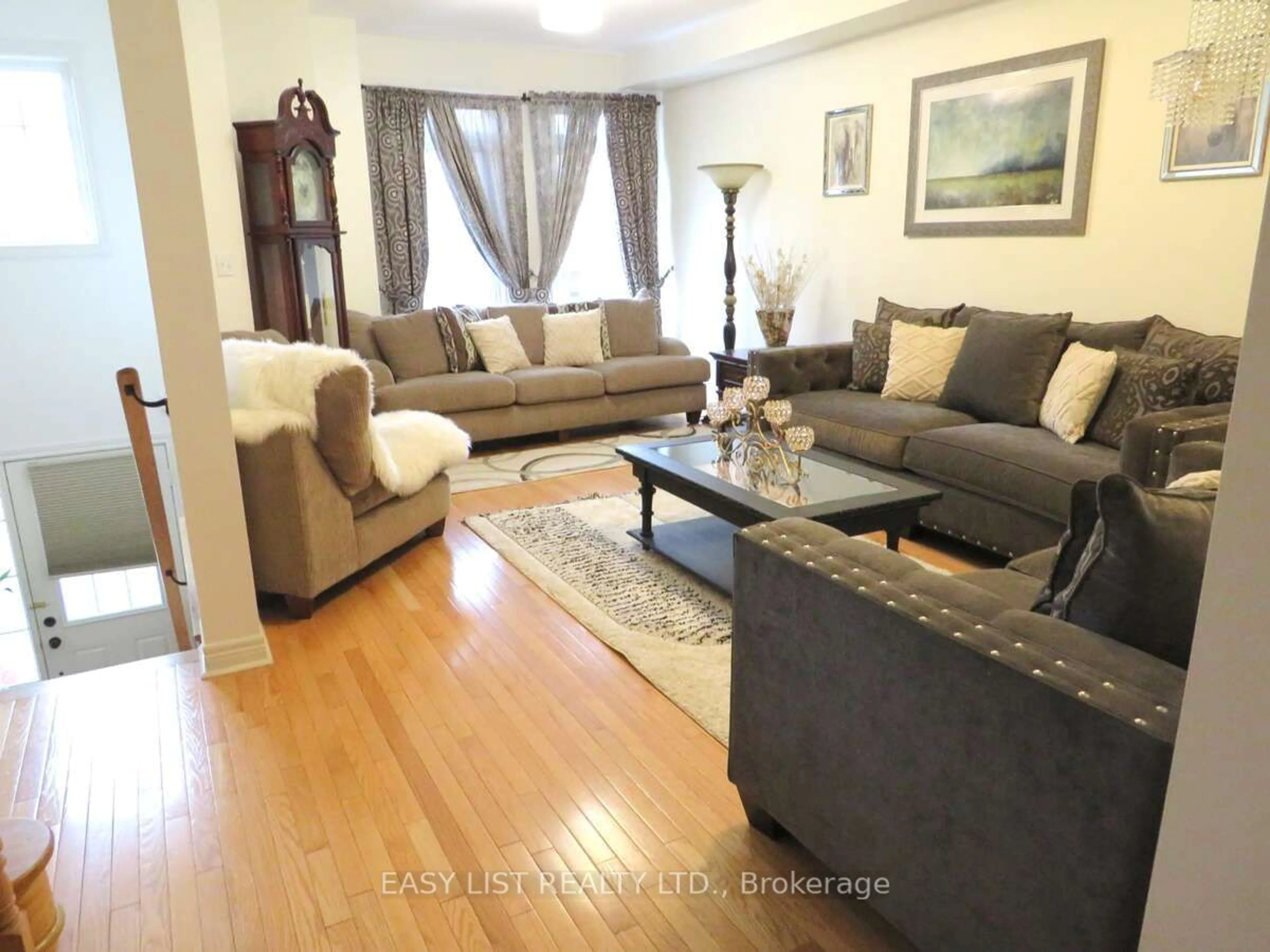 Living room, wood floors for 34 Betty Nagle St, Toronto Ontario M9M 0E2