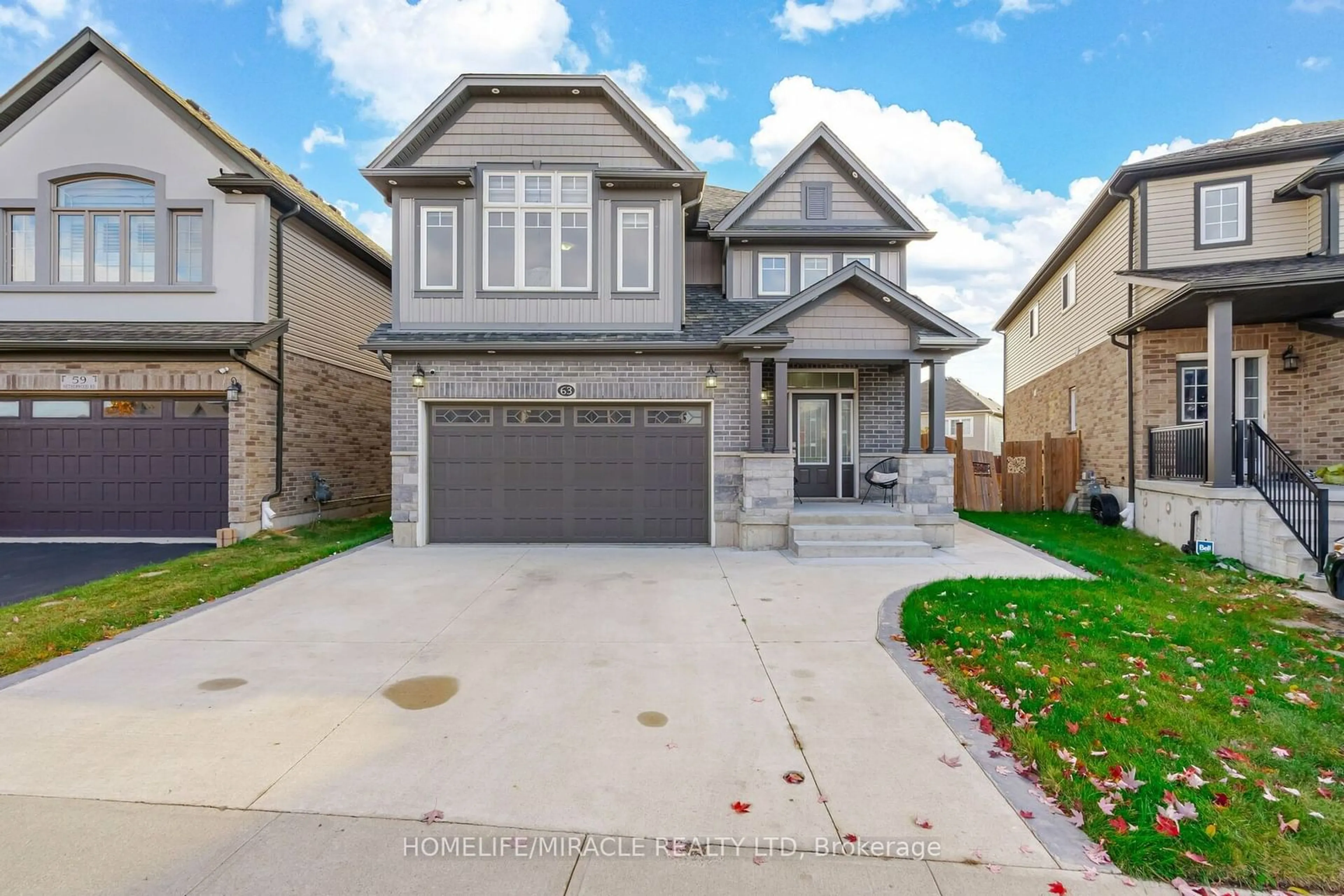 Frontside or backside of a home, the street view for 63 Netherwood Rd, Kitchener Ontario N2P 2X5