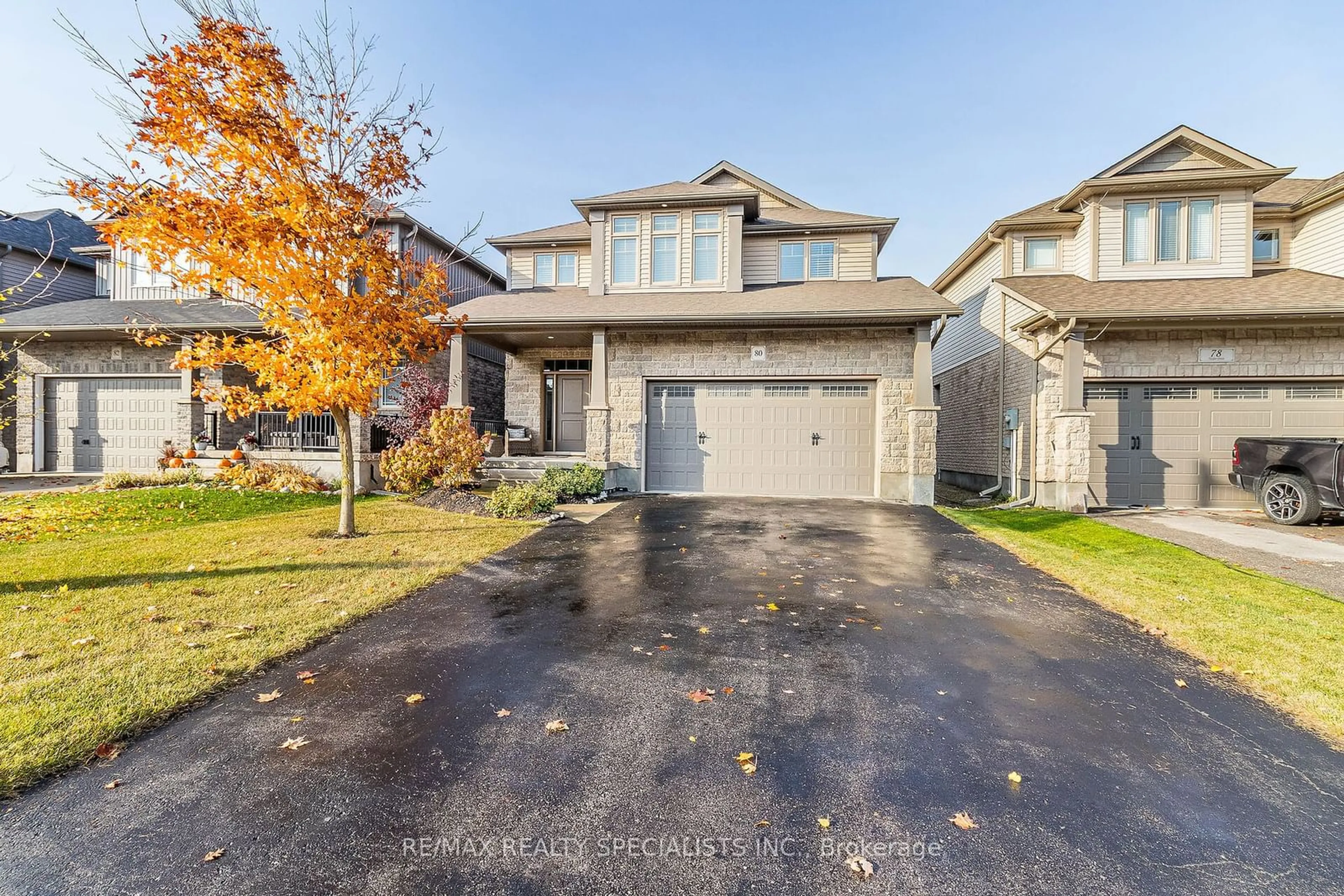 Frontside or backside of a home, the street view for 80 Taylor Dr, East Luther Grand Valley Ontario L9W 6P2