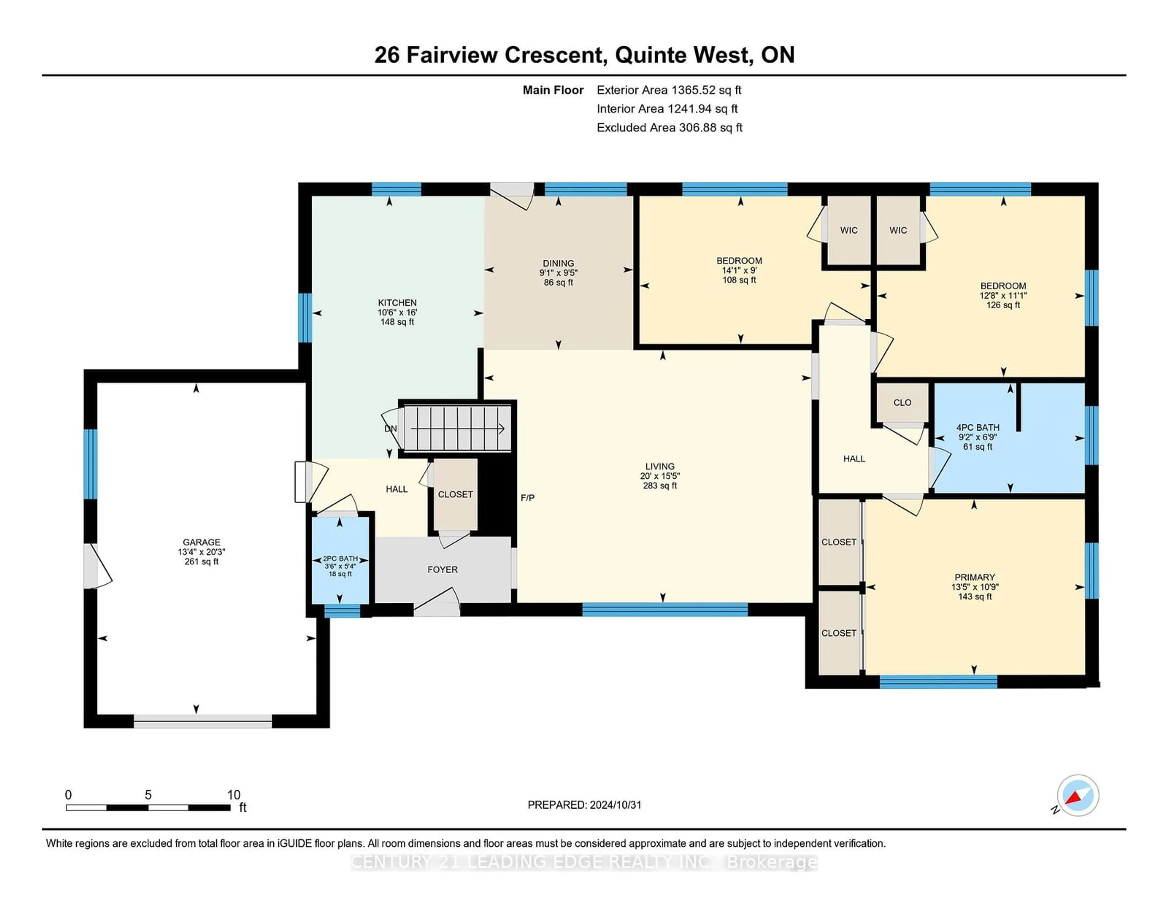 Floor plan for 26 Fairview Cres, Quinte West Ontario K8V 5M2