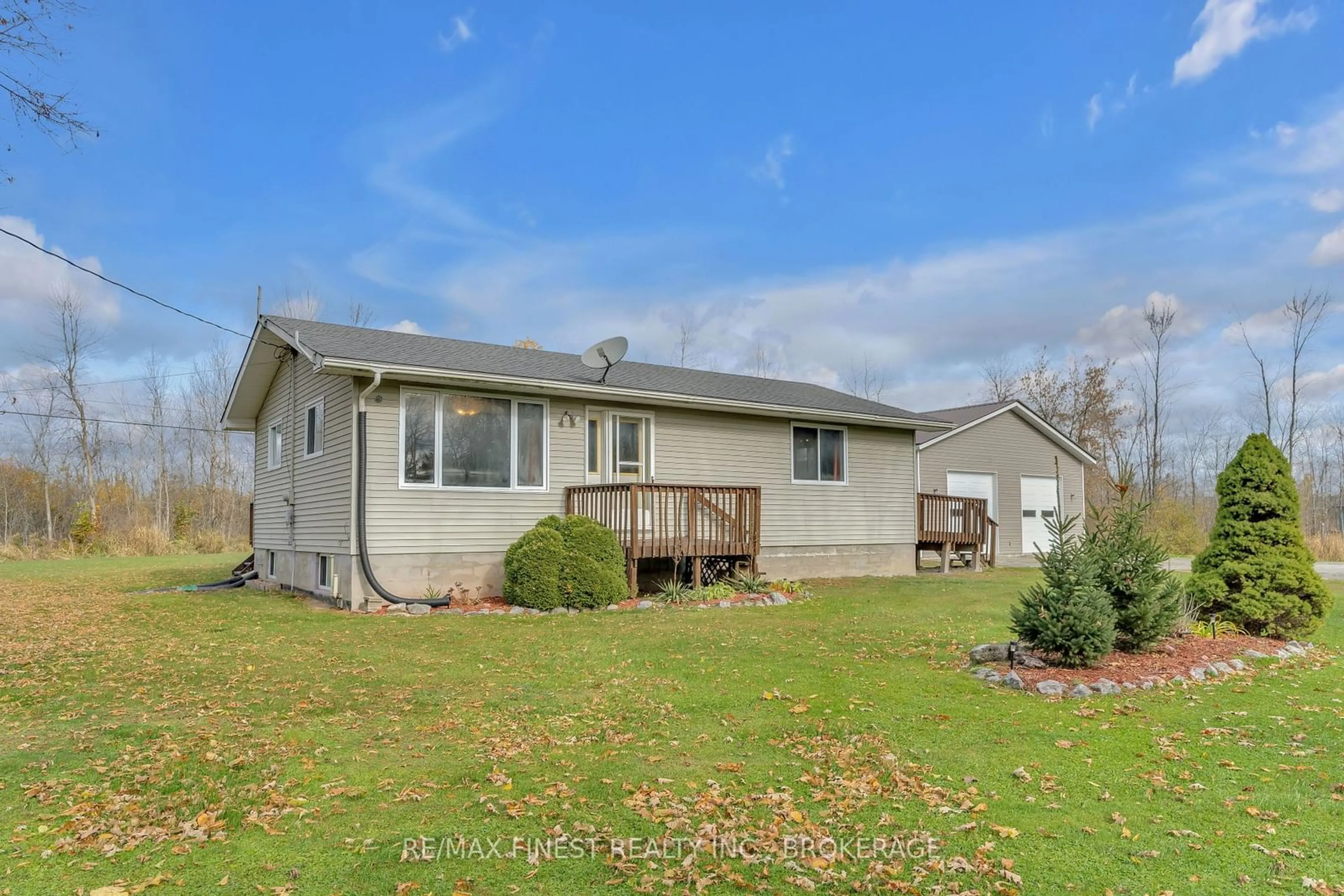 Frontside or backside of a home, the fenced backyard for 2461 Blessington Rd, Tyendinaga Ontario K0K 1V0