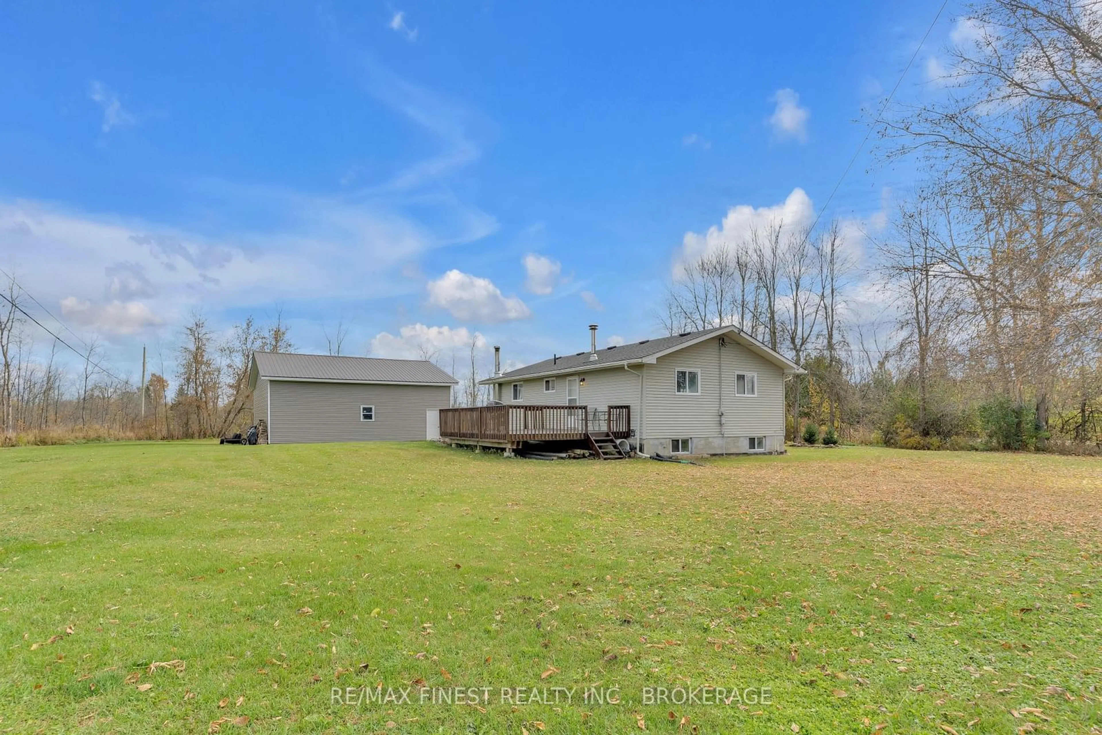 Frontside or backside of a home, the fenced backyard for 2461 Blessington Rd, Tyendinaga Ontario K0K 1V0