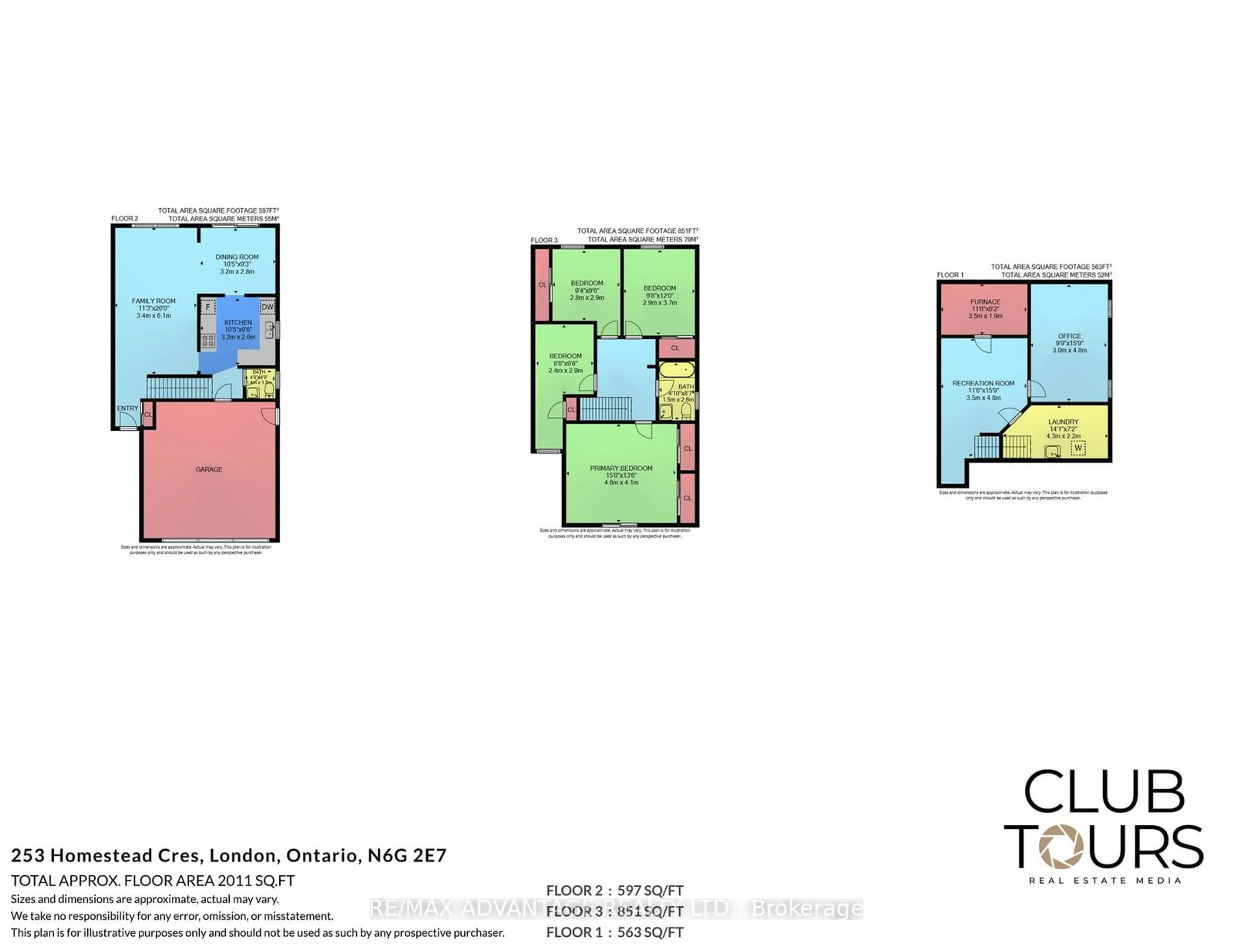 Floor plan for 253 Homestead Cres, London Ontario N6G 2E7