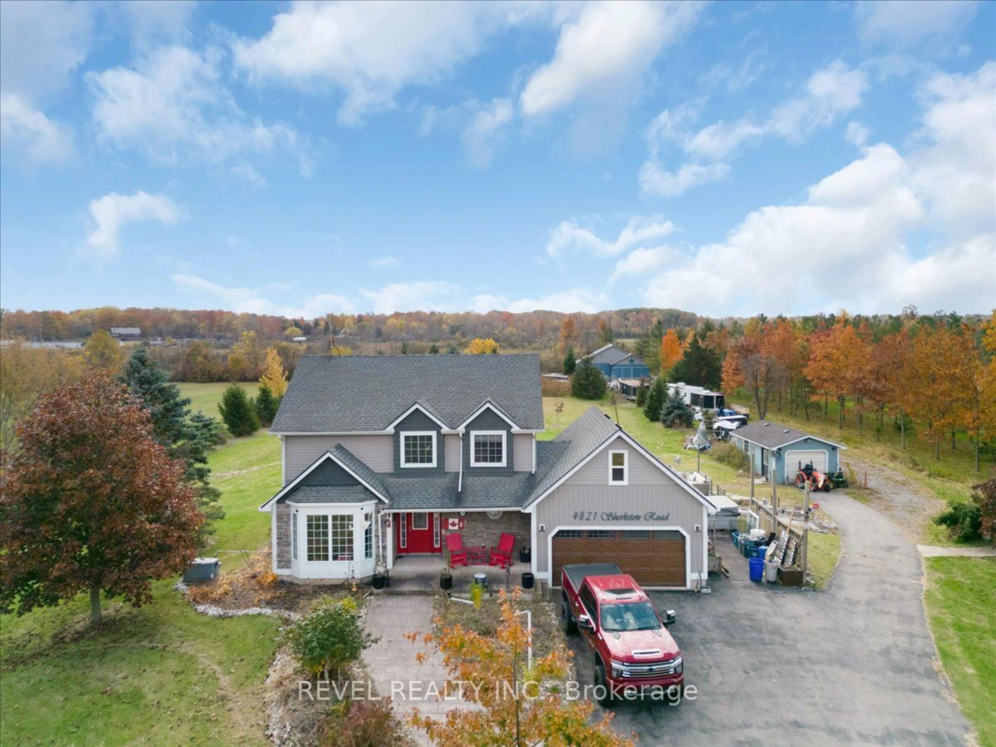 Frontside or backside of a home, the street view for 4821 Sherkston Rd, Port Colborne Ontario L0S 1R0