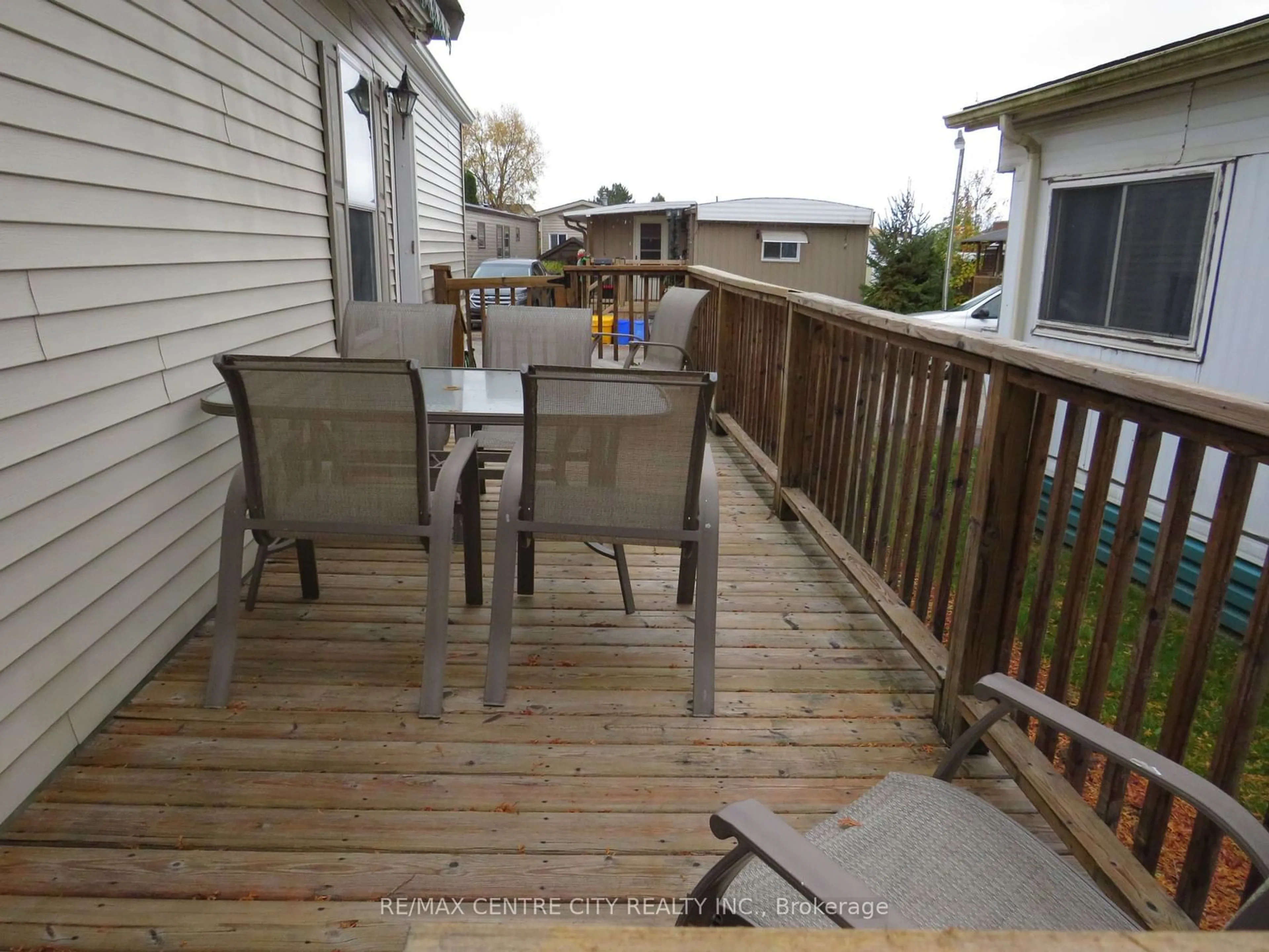 Patio, the fenced backyard for 2189 DUNDAS St #116, London Ontario N5V 1H3