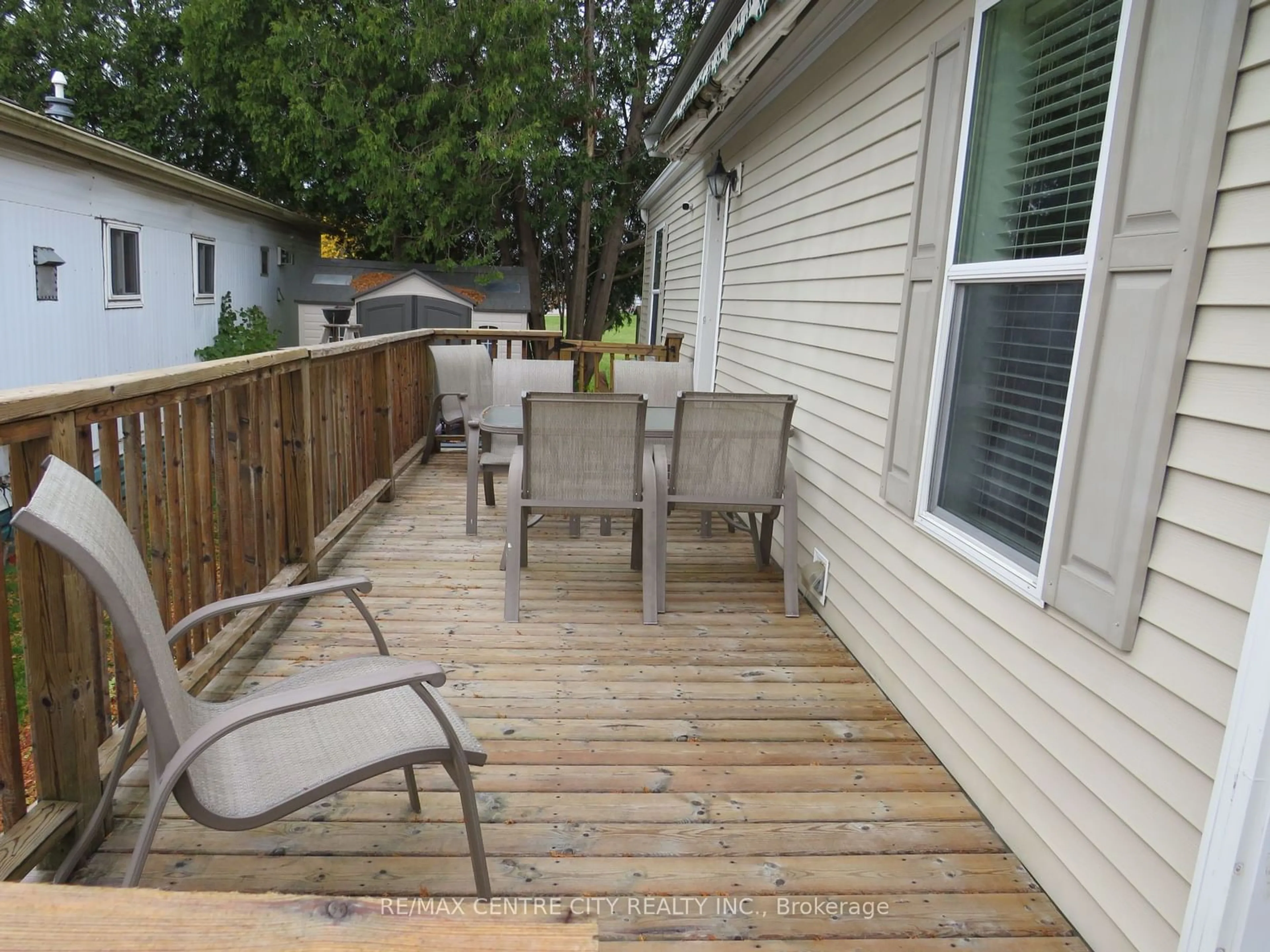 Patio, the fenced backyard for 2189 DUNDAS St #116, London Ontario N5V 1H3