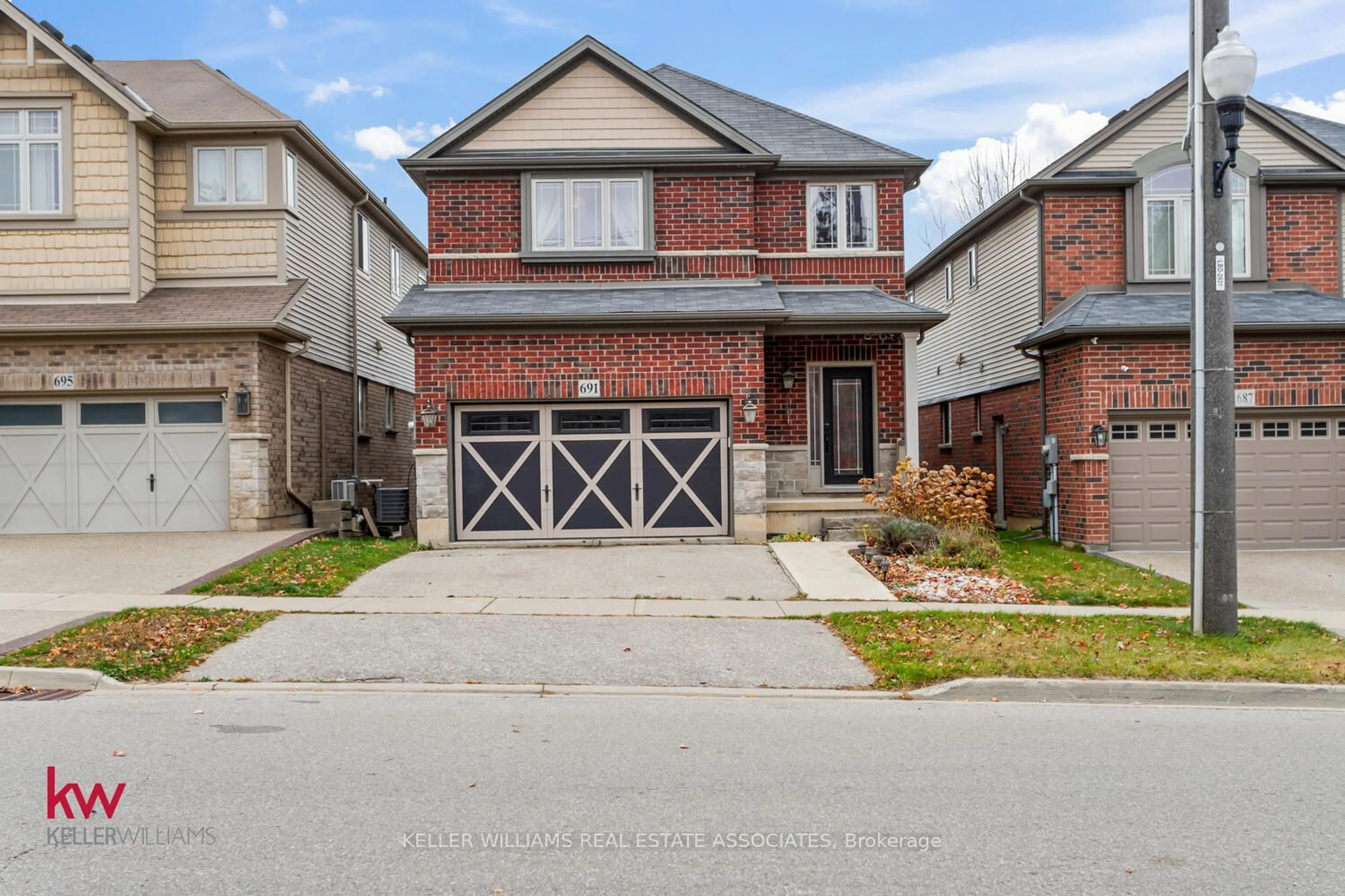 Frontside or backside of a home, the street view for 691 Robert Ferrie Dr, Kitchener Ontario N2R 0B2