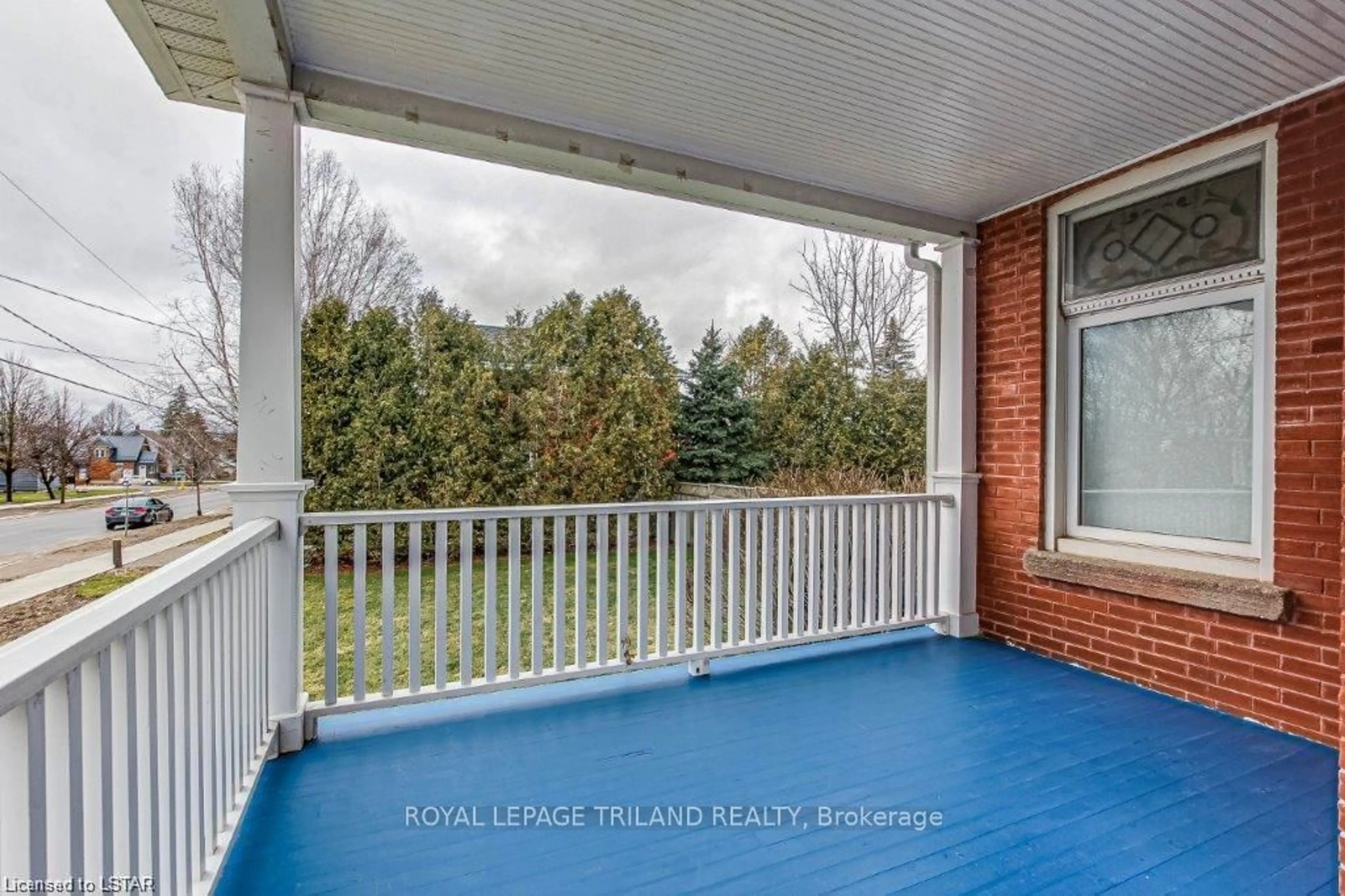 Patio, the fenced backyard for 286 King St, Thames Centre Ontario N0M 2P0