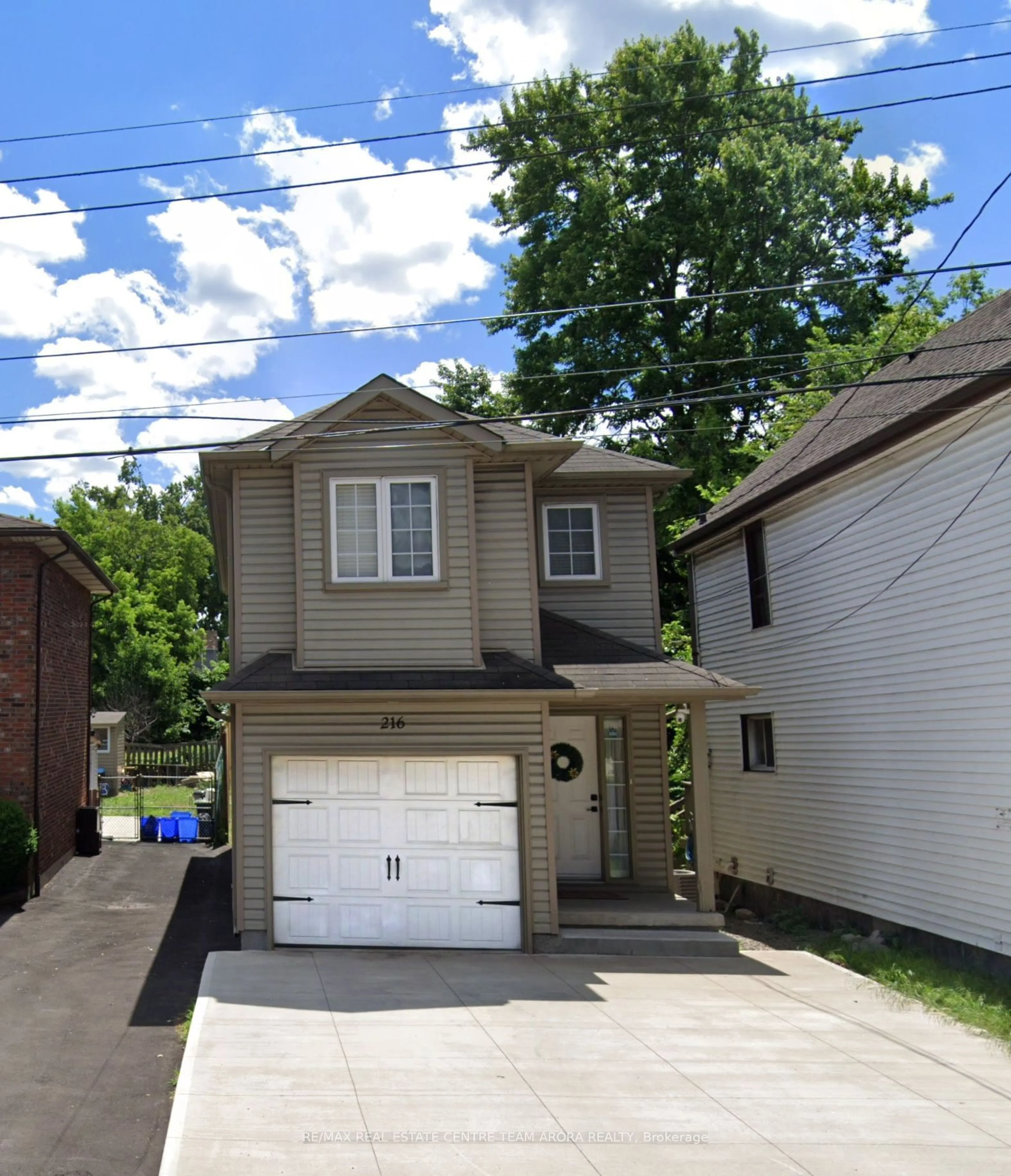 Frontside or backside of a home, the street view for 216 Burlington St, Hamilton Ontario L8L 4H1