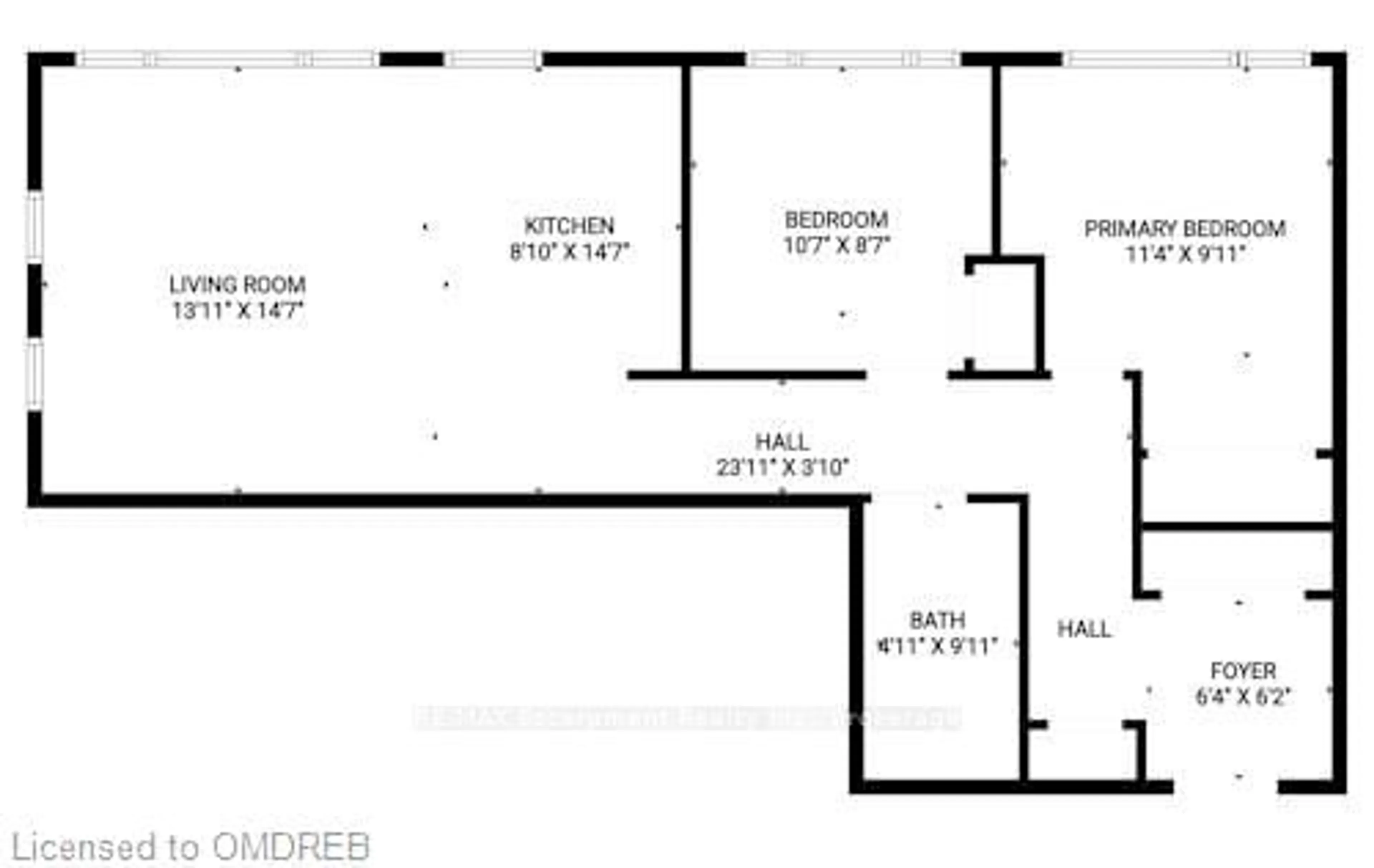 Floor plan for 121 KING STREET EAST #501, Hamilton Ontario L8N 1A9