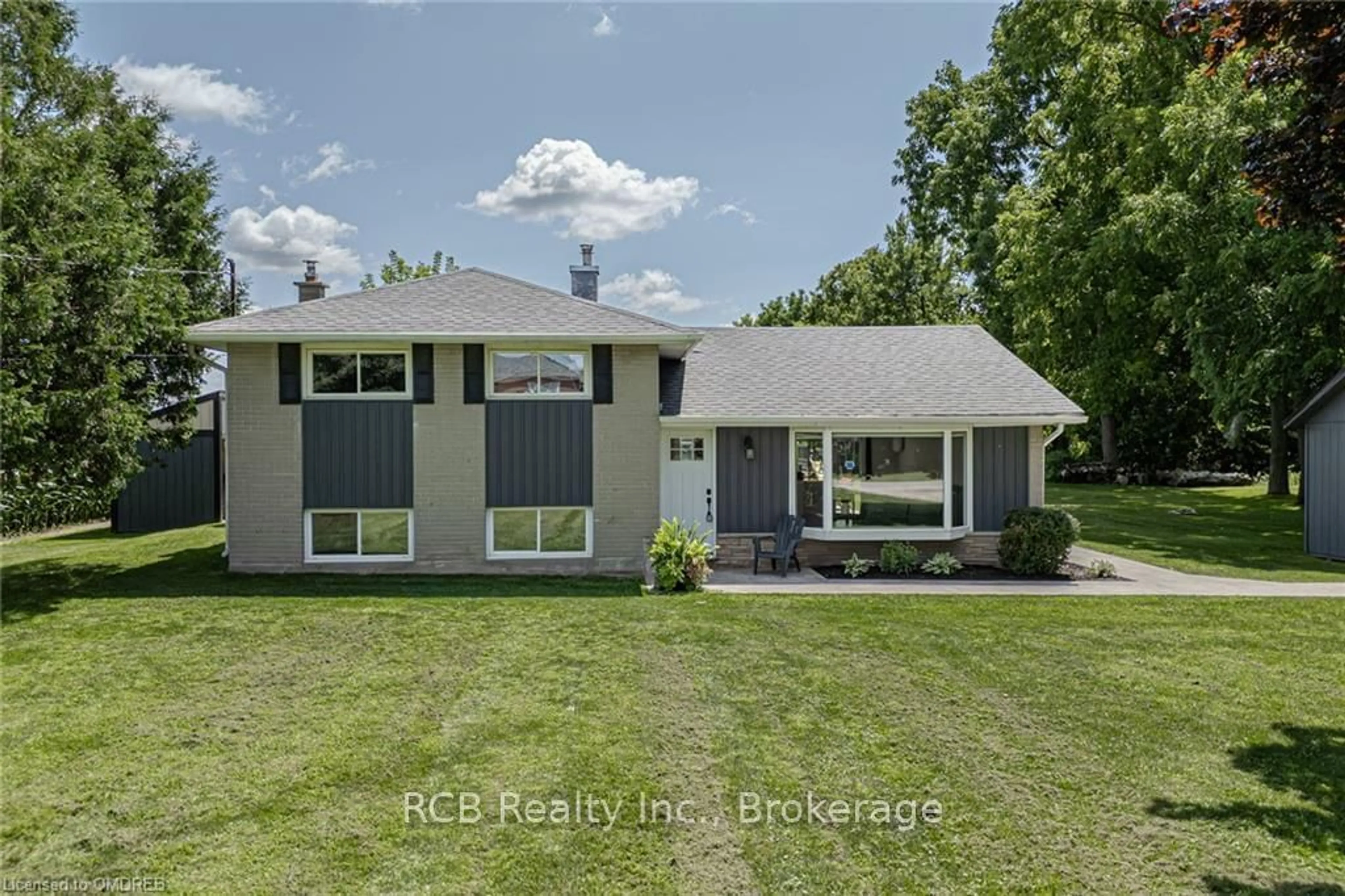 Frontside or backside of a home, the fenced backyard for 232 PLEASANT RIDGE Rd, Brant Ontario N3T 5L5