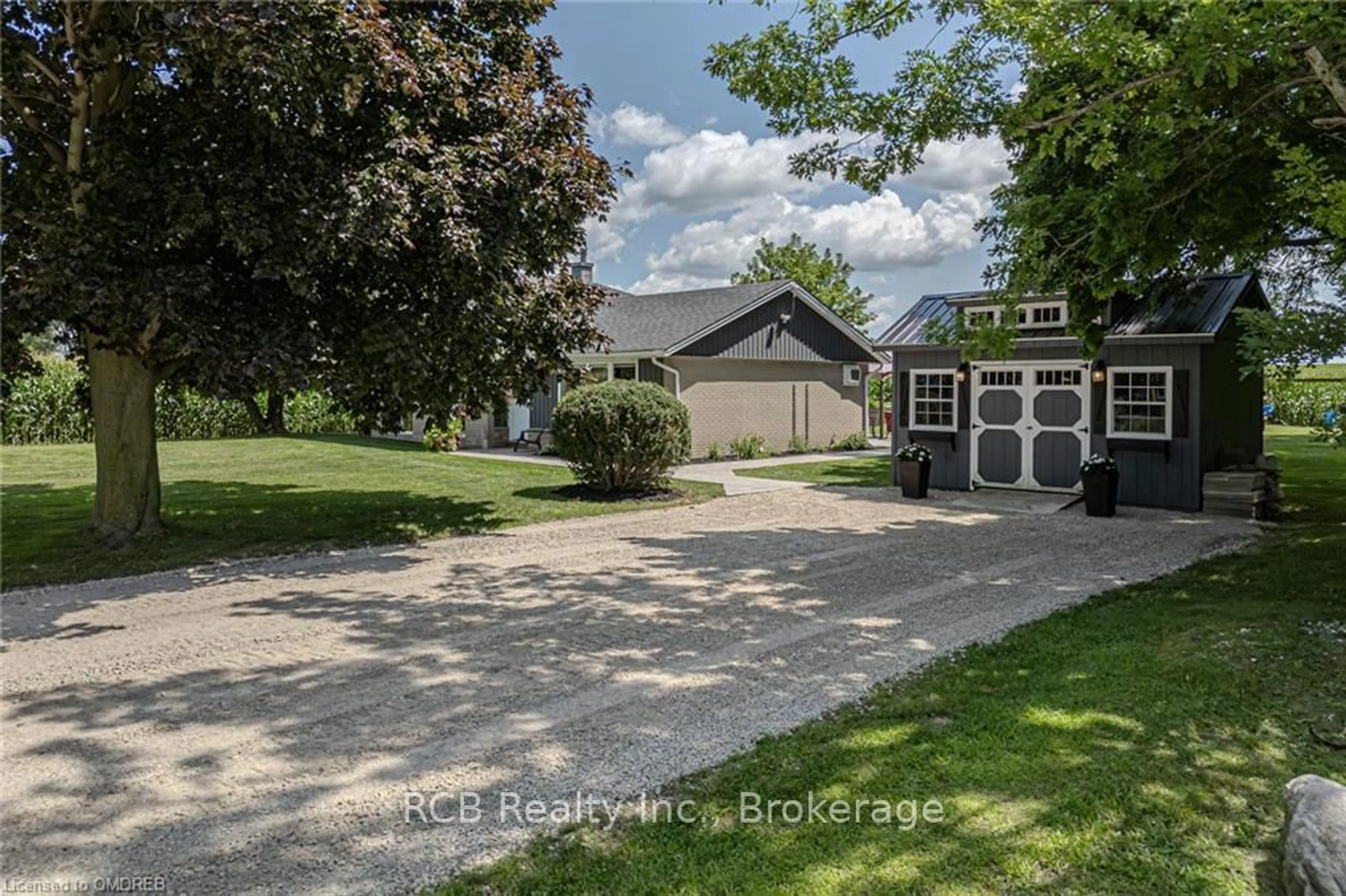 Frontside or backside of a home, the fenced backyard for 232 PLEASANT RIDGE Rd, Brant Ontario N3T 5L5