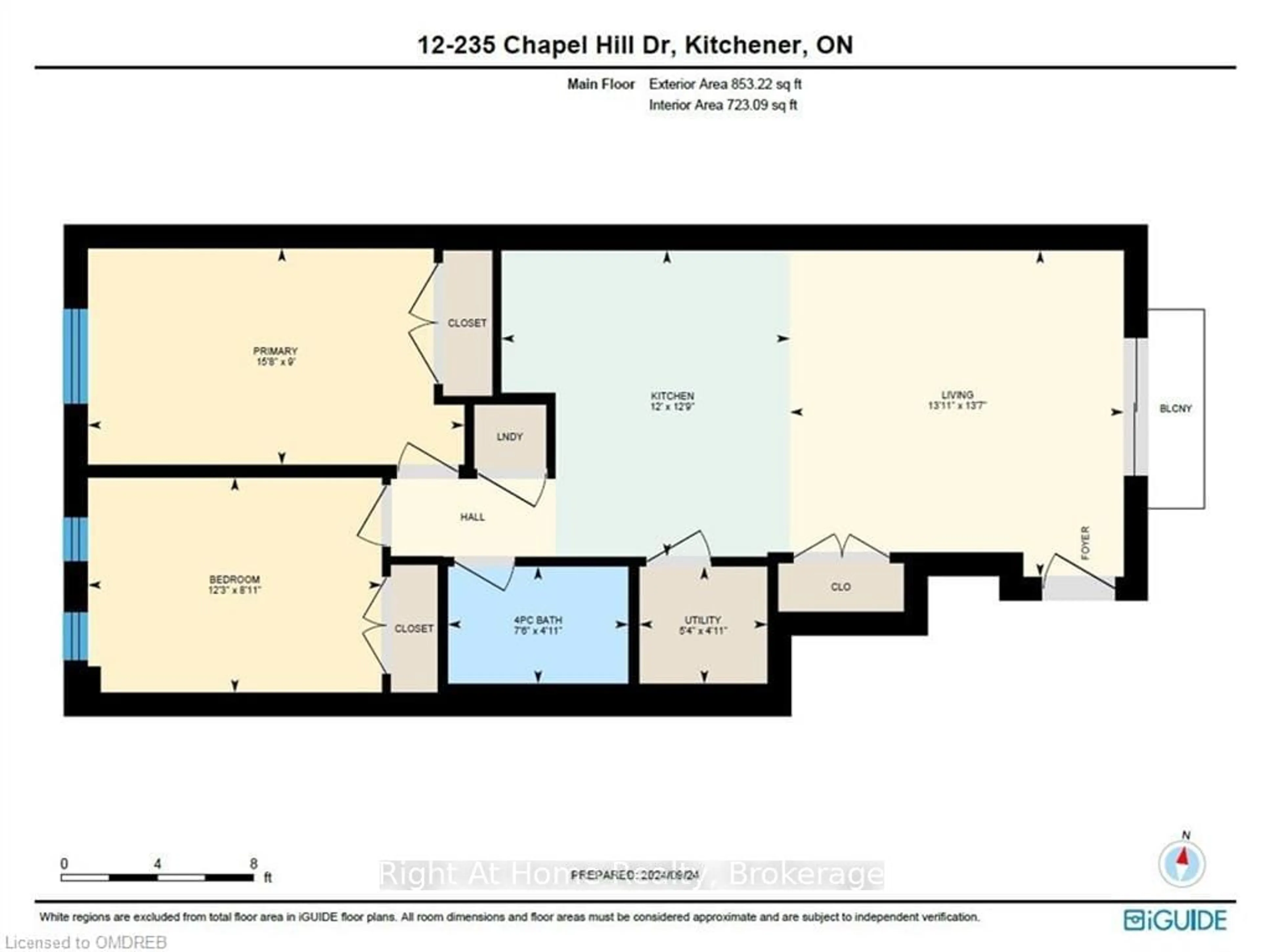 Floor plan for 235 CHAPEL HILL Dr #12, Kitchener Ontario N2R 1N3