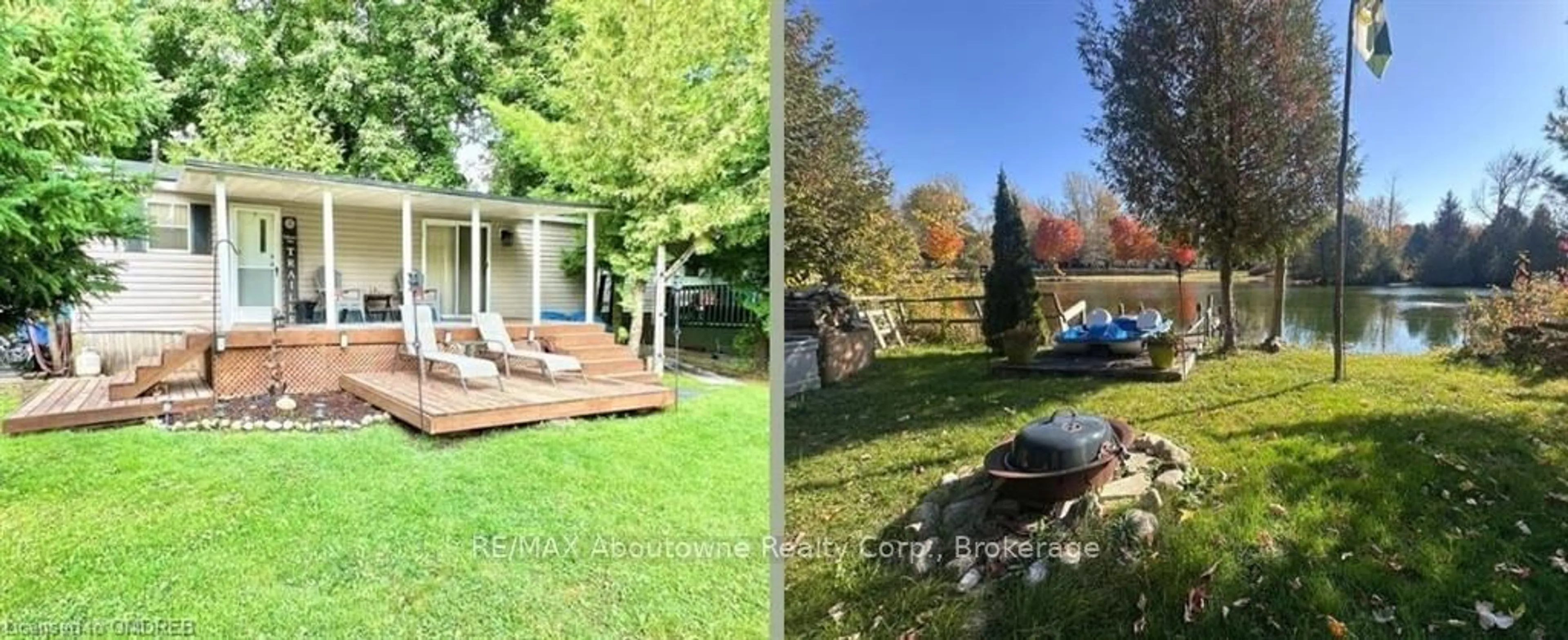 Patio, the fenced backyard for 7489 SIDEROAD 5 #Edgewat, Wellington North Ontario N0G 2L0