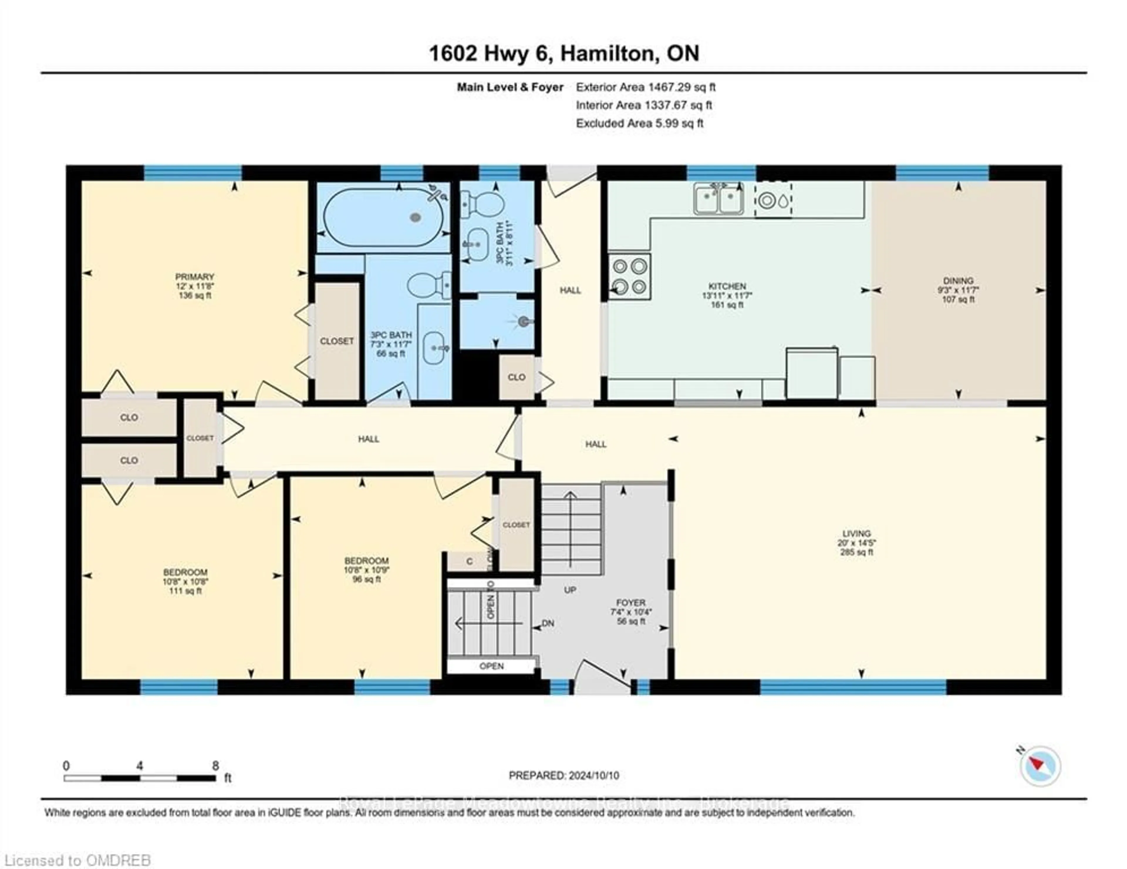 Floor plan for 1602 HIGHWAY 6, Hamilton Ontario L8N 2Z7