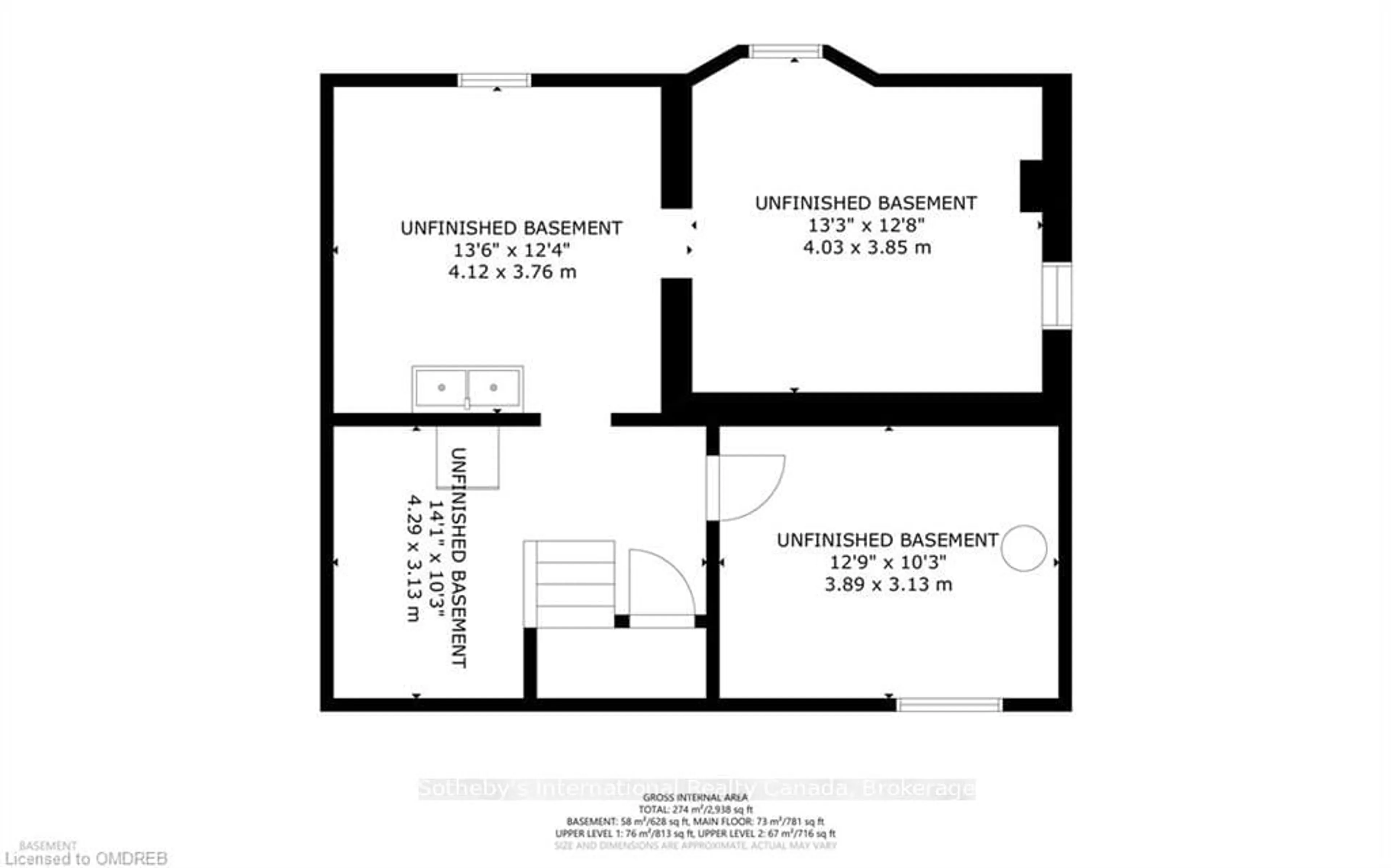 Floor plan for 189 PARK St, Waterloo Ontario N2L 1Y7