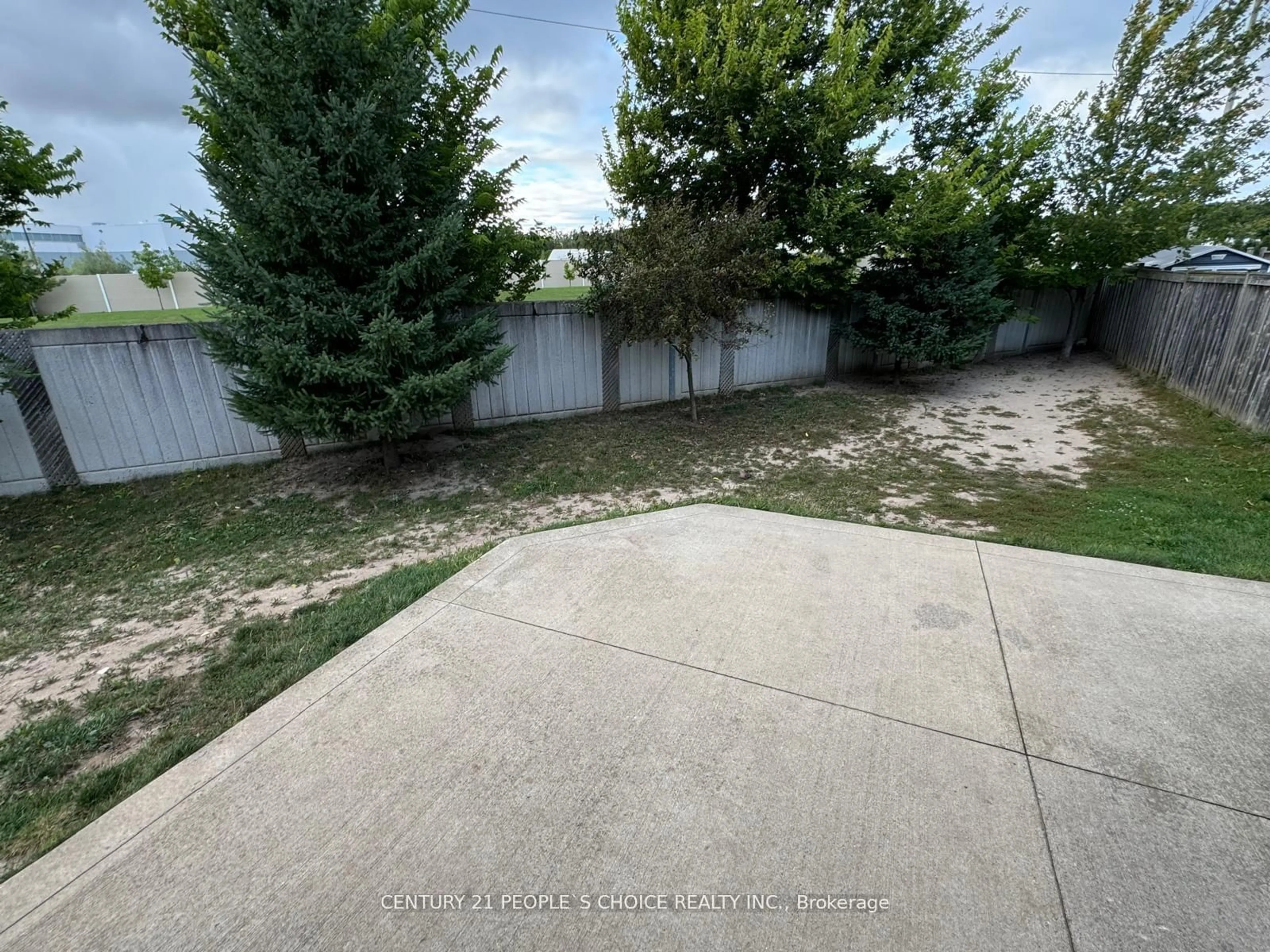 Patio, the fenced backyard for 71 Garth Massey Dr #25, Cambridge Ontario N1T 2G8