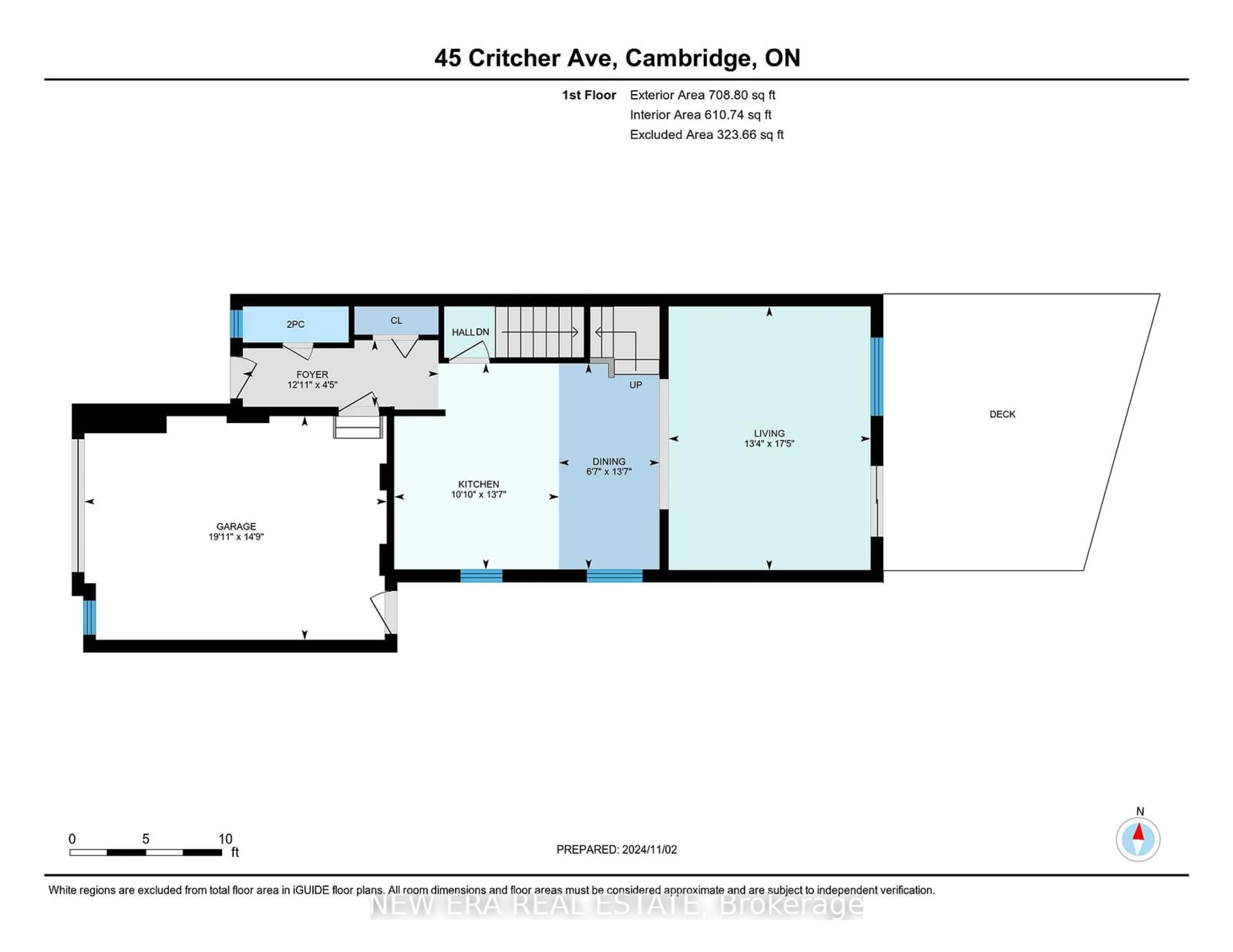 Floor plan for 45 Critcher Ave, Cambridge Ontario N1T 2C5