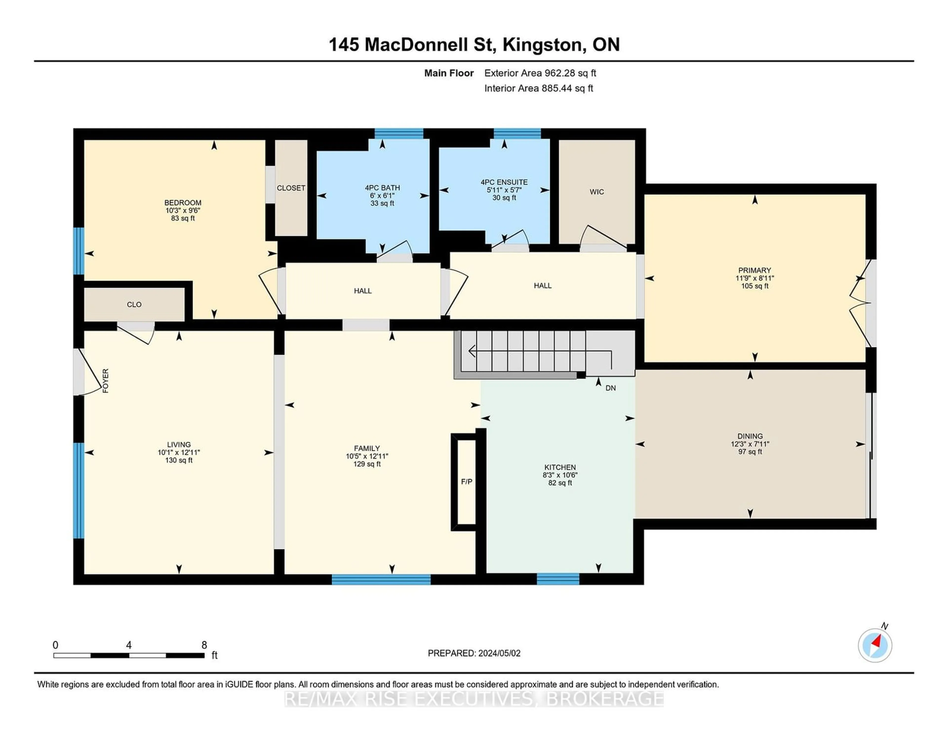 Floor plan for 145 Macdonnell St, Kingston Ontario K7L 4B9