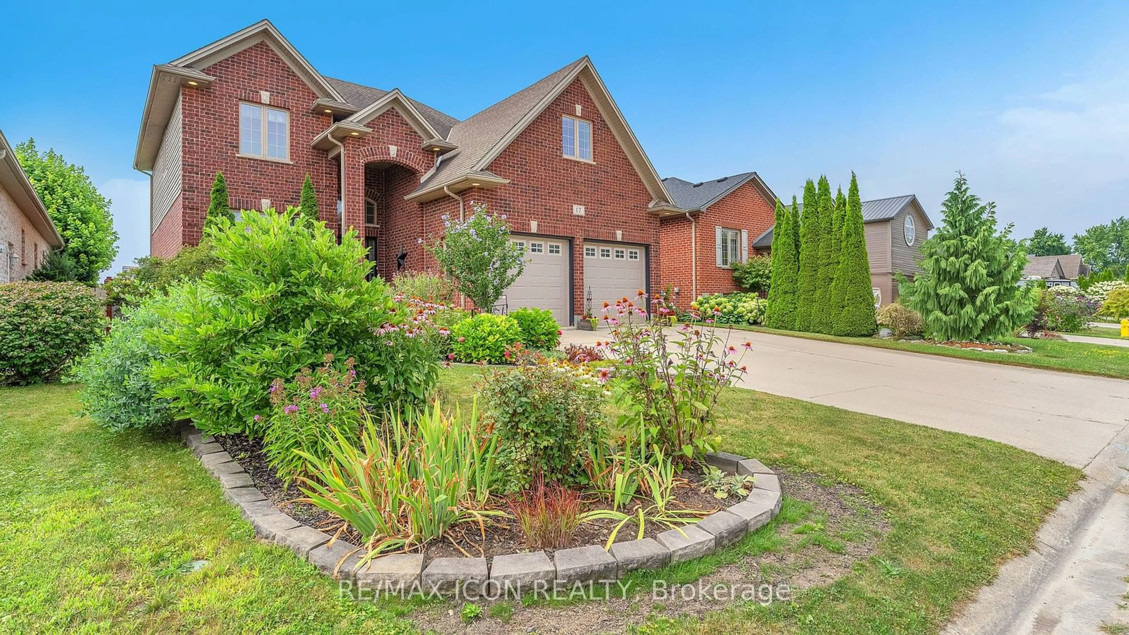 Frontside or backside of a home, the fenced backyard for 17 Hamilton St, North Middlesex Ontario N0M 1A0