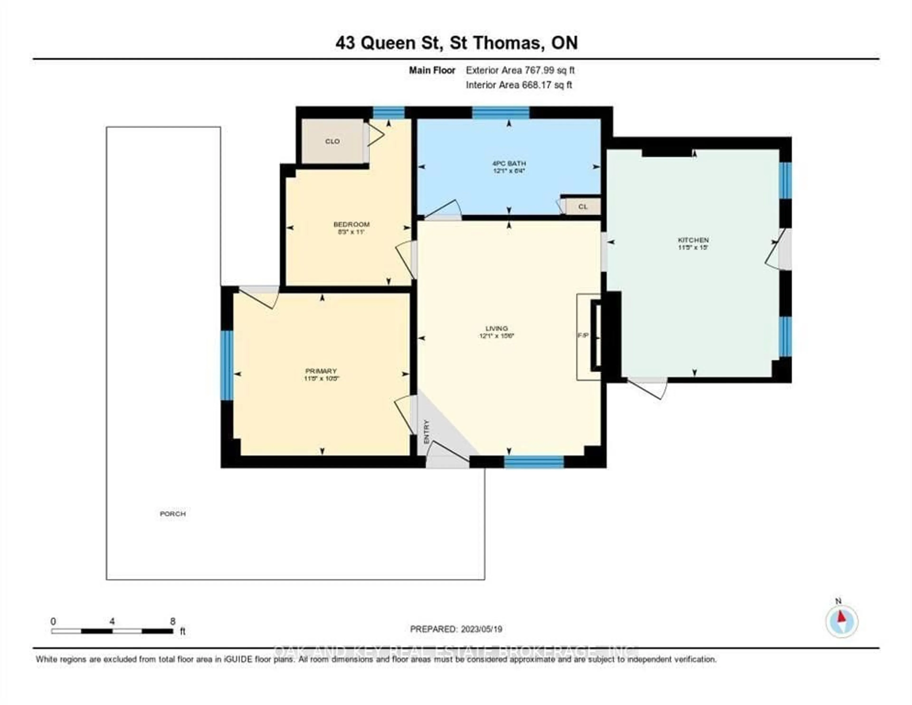 Floor plan for 43 Queen St, St. Thomas Ontario N5R 3J1