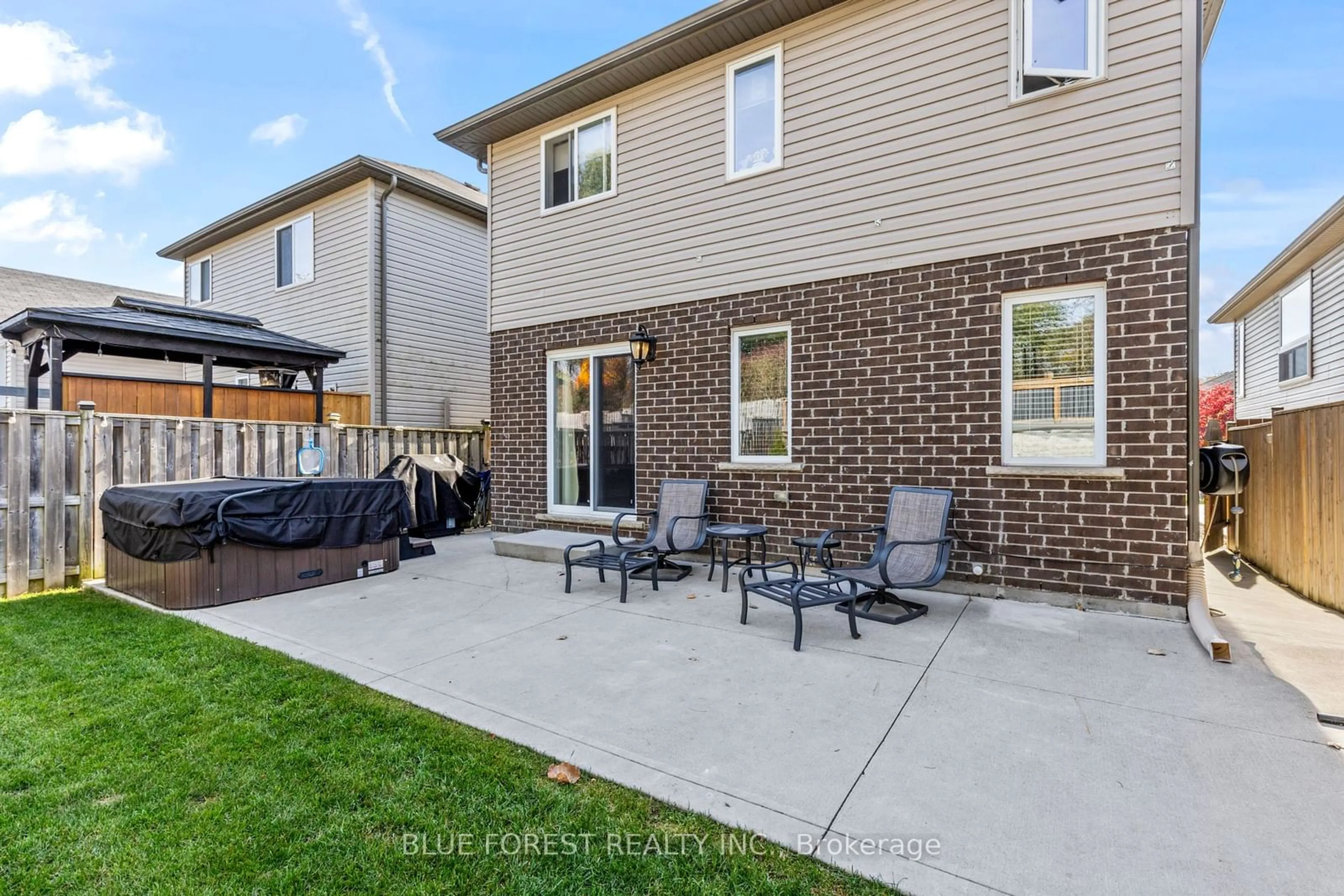 Patio, the fenced backyard for 1884 Frederick Cres, London Ontario N5W 0A5