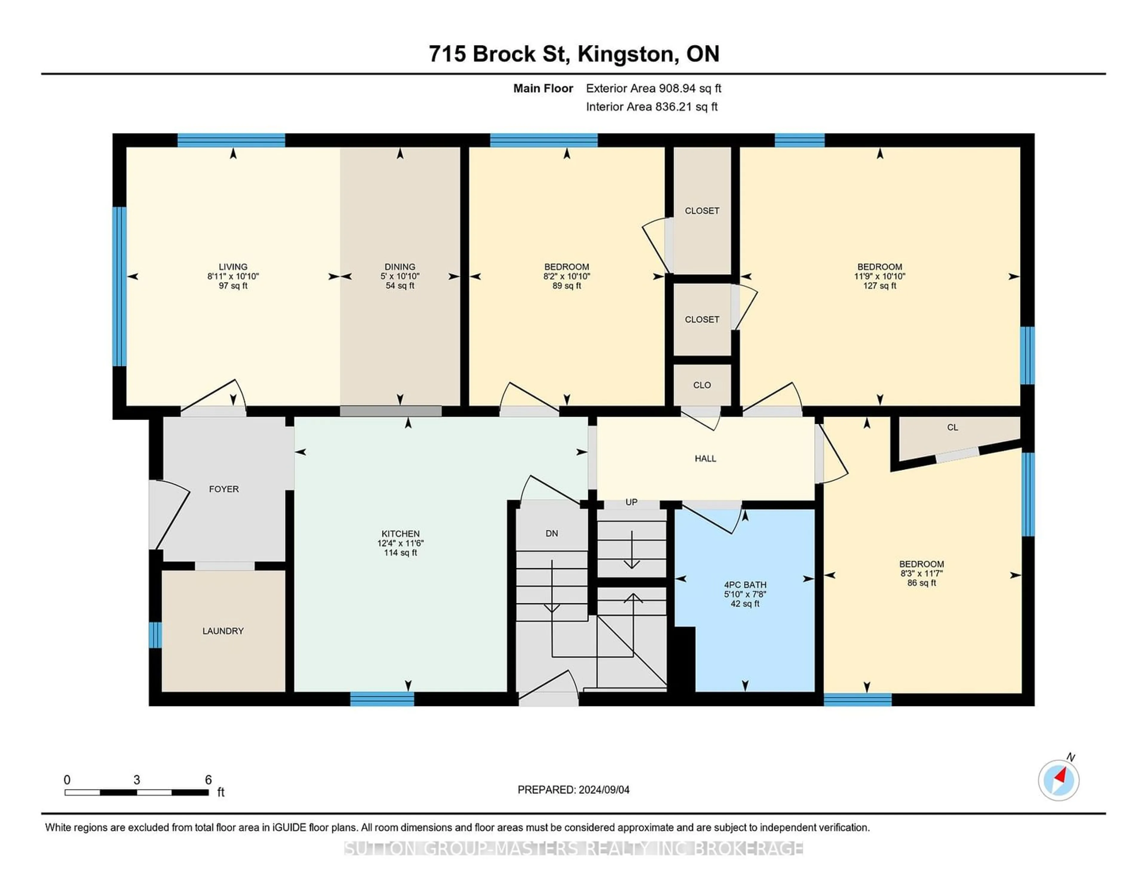 Floor plan for 715 Brock St, Kingston Ontario K7L 1W1