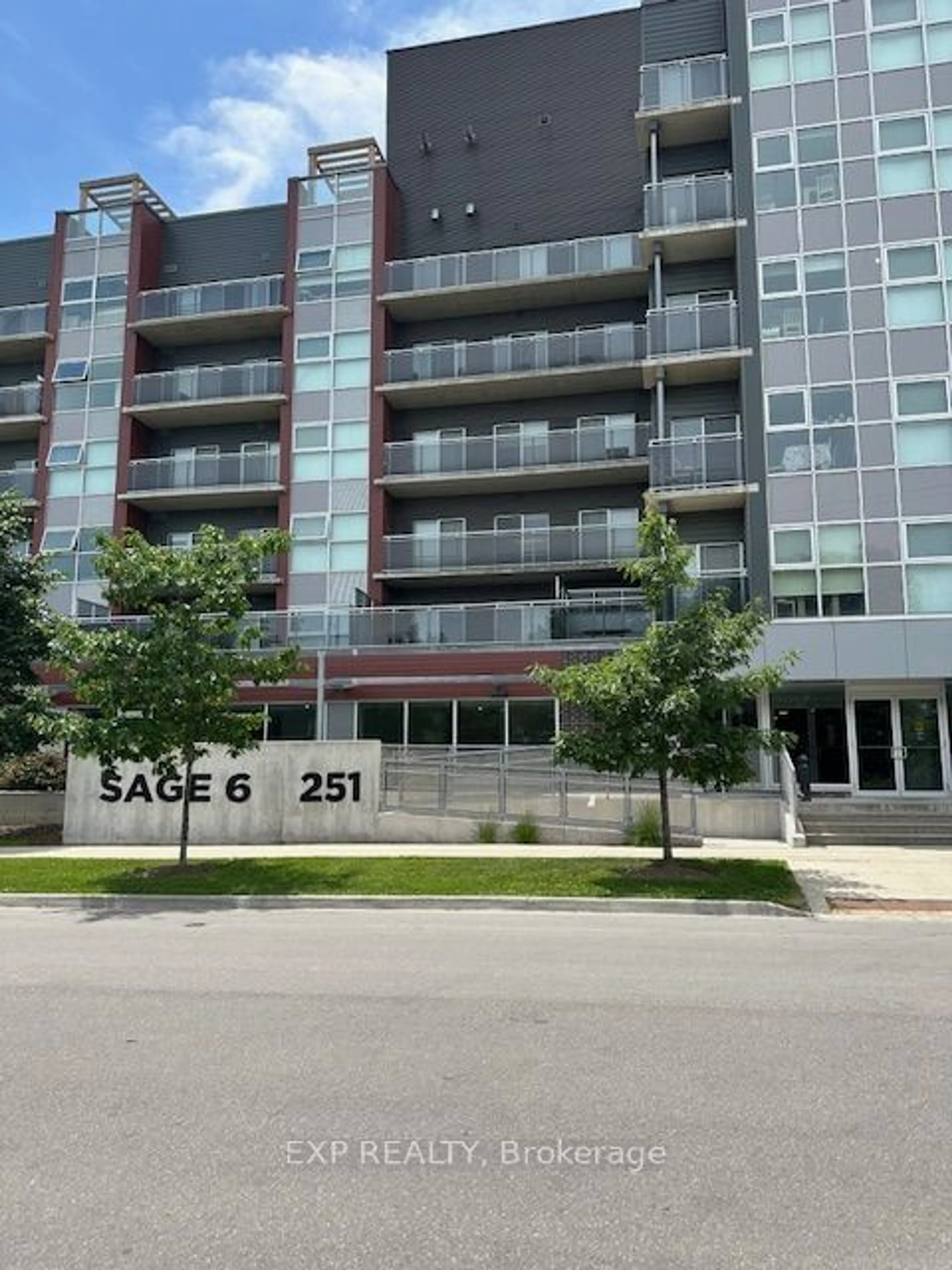 A pic from exterior of the house or condo, the front or back of building for 251 Hemlock St #626, Waterloo Ontario N2L 3R4