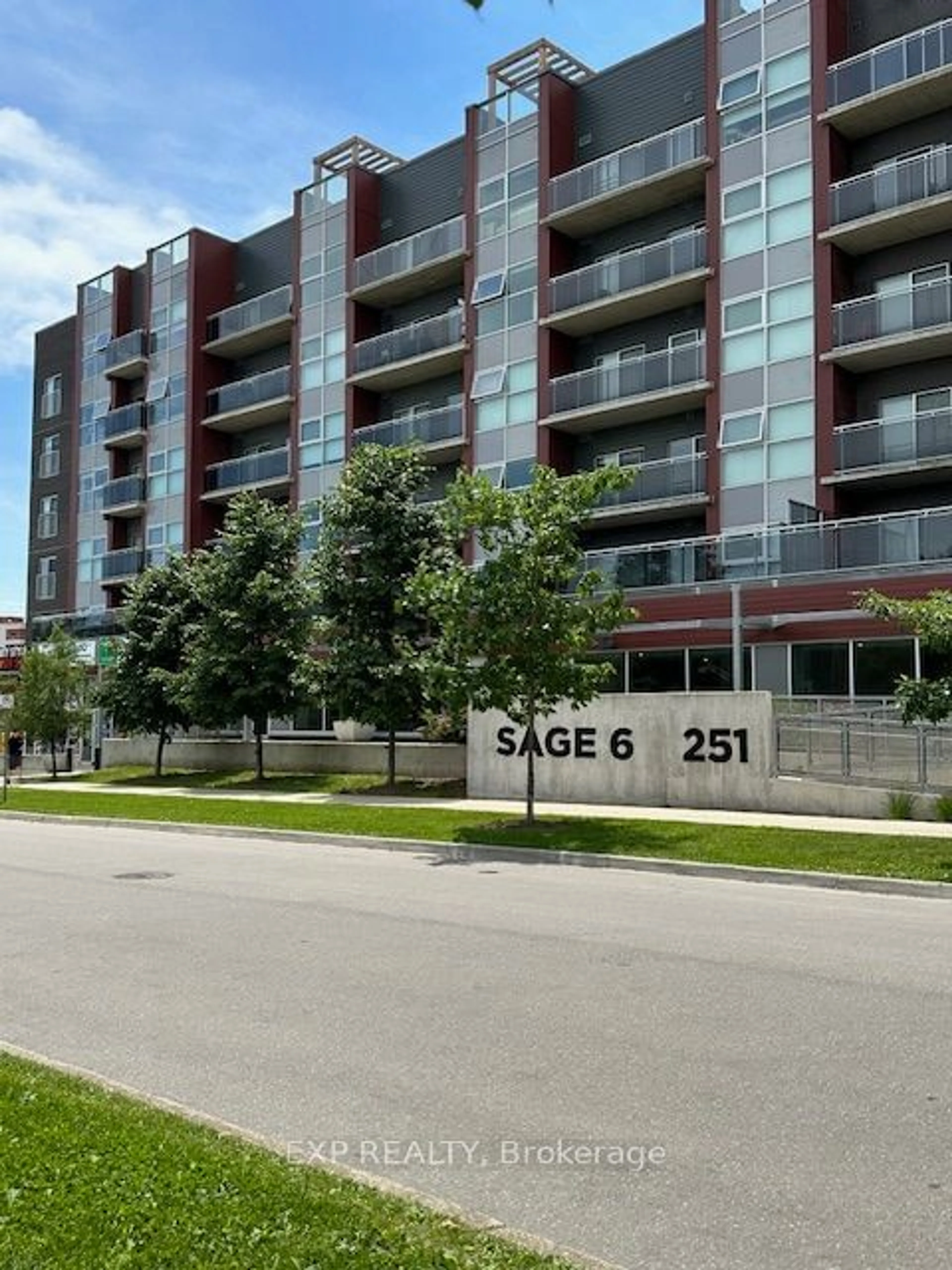 A pic from exterior of the house or condo, the front or back of building for 251 Hemlock St #626, Waterloo Ontario N2L 3R4